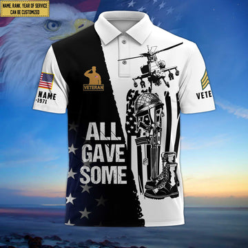 Premium Custom US Veteran Polo Shirt, Gifts for US Veteran, Gifts For Dad, For Husband VPVC203707