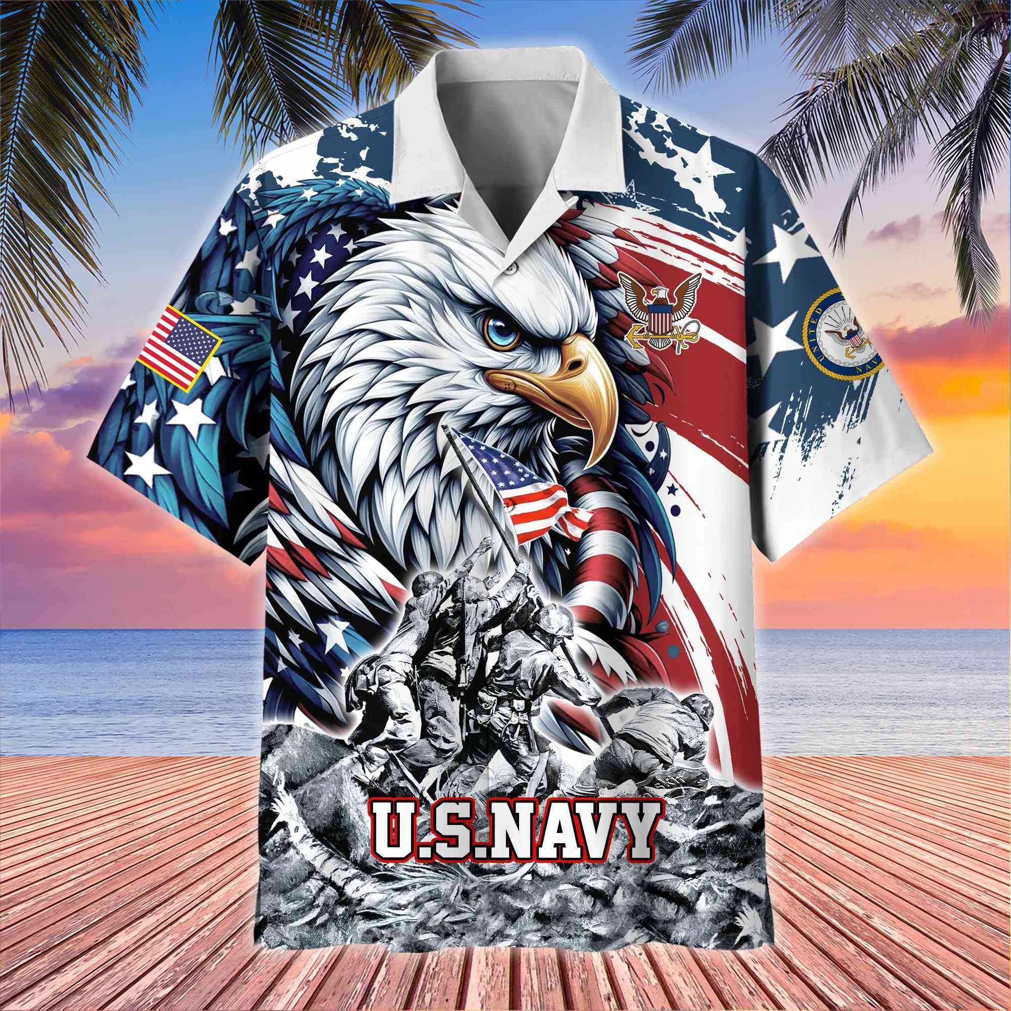 Premium US Veterans Hawaii Shirt, Gifts For Dad, For Husband Veteran BPVC170701