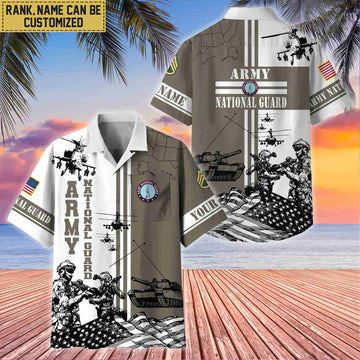 Premium Custom US Army National Guard Veteran Hawaii Shirt With Pocket, Gifts For Veterans Day, Father's Day, Gifts for Army National Guard Veteran VPVC401008