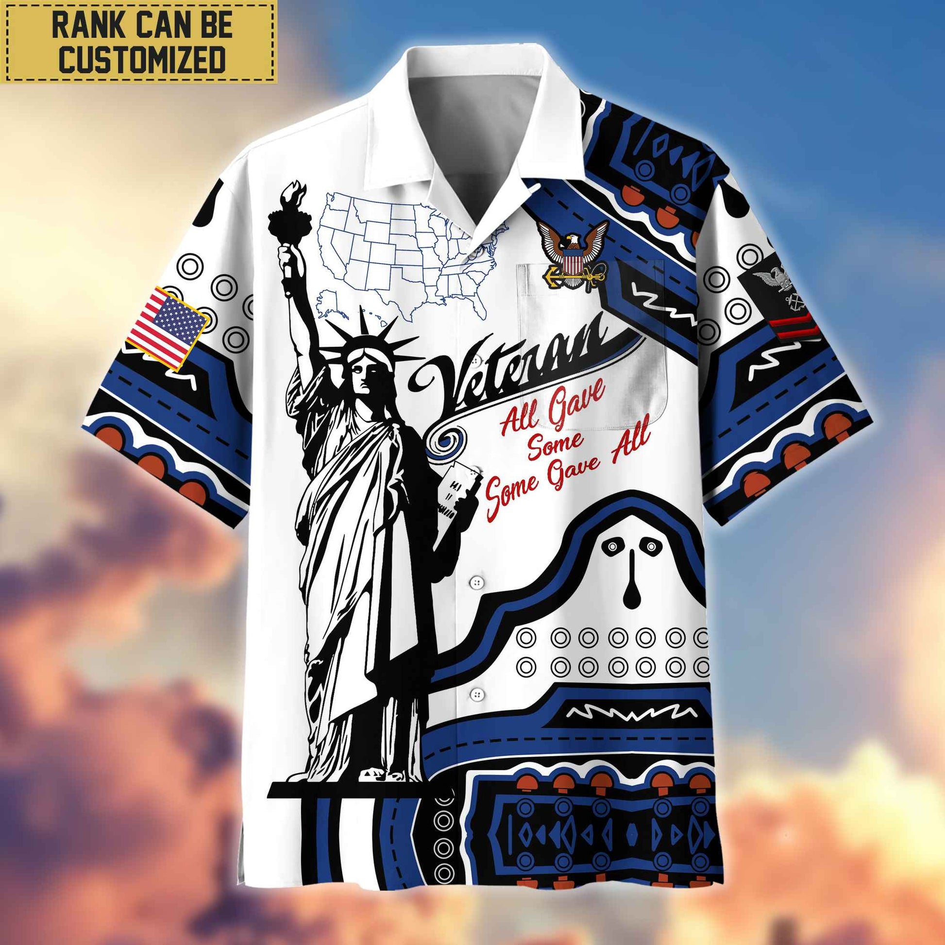 Premium Custom US Navy Hawaii Shirt With Pocket, Gifts For Veterans Day, Father's Day, Gifts for Navy Veteran VPVC400902