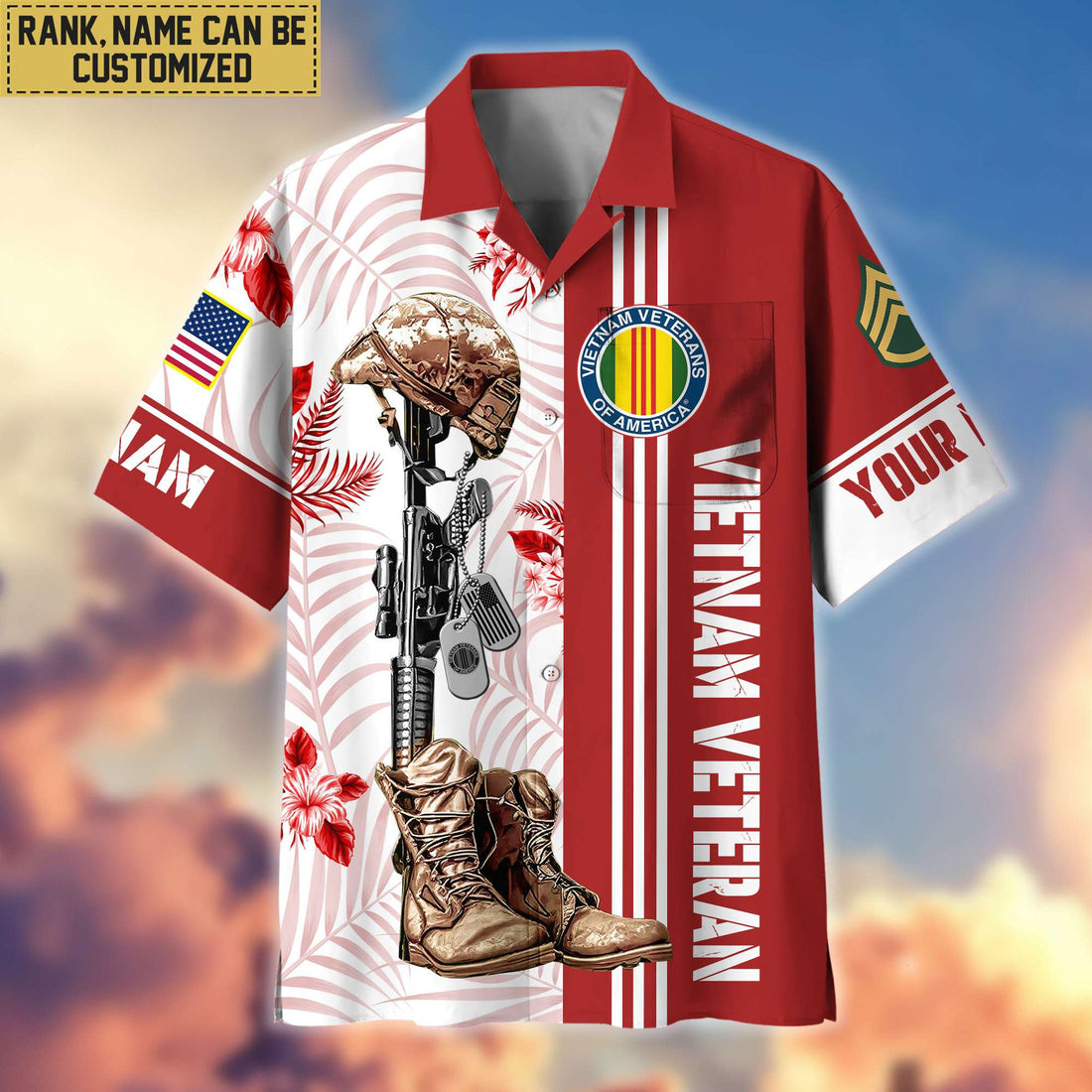 Premium Custom Vietnam Veteran Hawaii Shirt With Pocket, Gifts For Veterans Day, Father's Day, Gifts for Vietnam Veteran VPVC402006