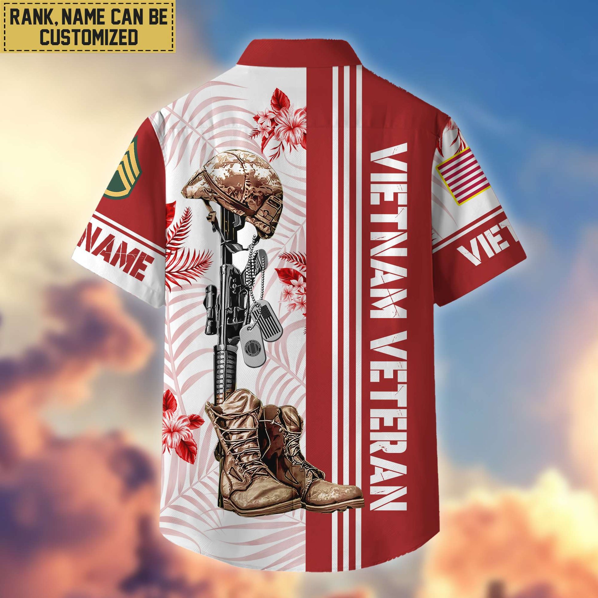 Premium Custom Vietnam Veteran Hawaii Shirt With Pocket, Gifts For Veterans Day, Father's Day, Gifts for Vietnam Veteran VPVC402006