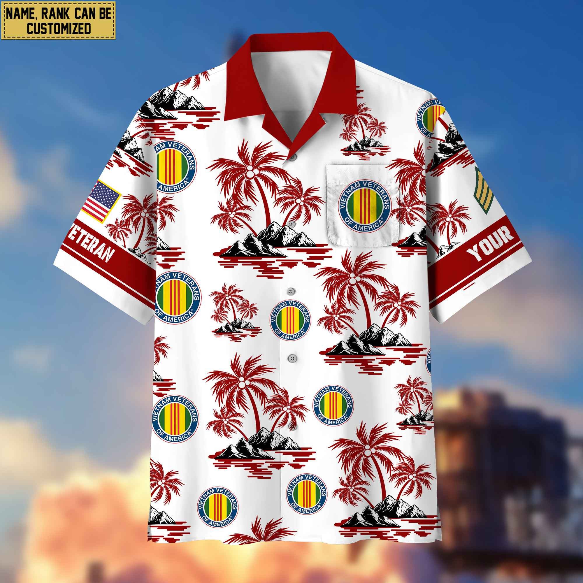 Premium Custom Vietnam Veteran Hawaiian Shirt With Pocket, Gifts For Veterans Day, Father's Day, Gifts for Vietnam Veteran VPVC401906