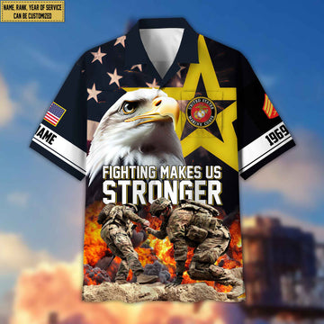 Premium Custom Rank, Name, Unit, USMC Hawaiian Shirt With Pocket, Gifts for Marine Veteran, Gifts For Dad, For Husband Veteran VPVC402203