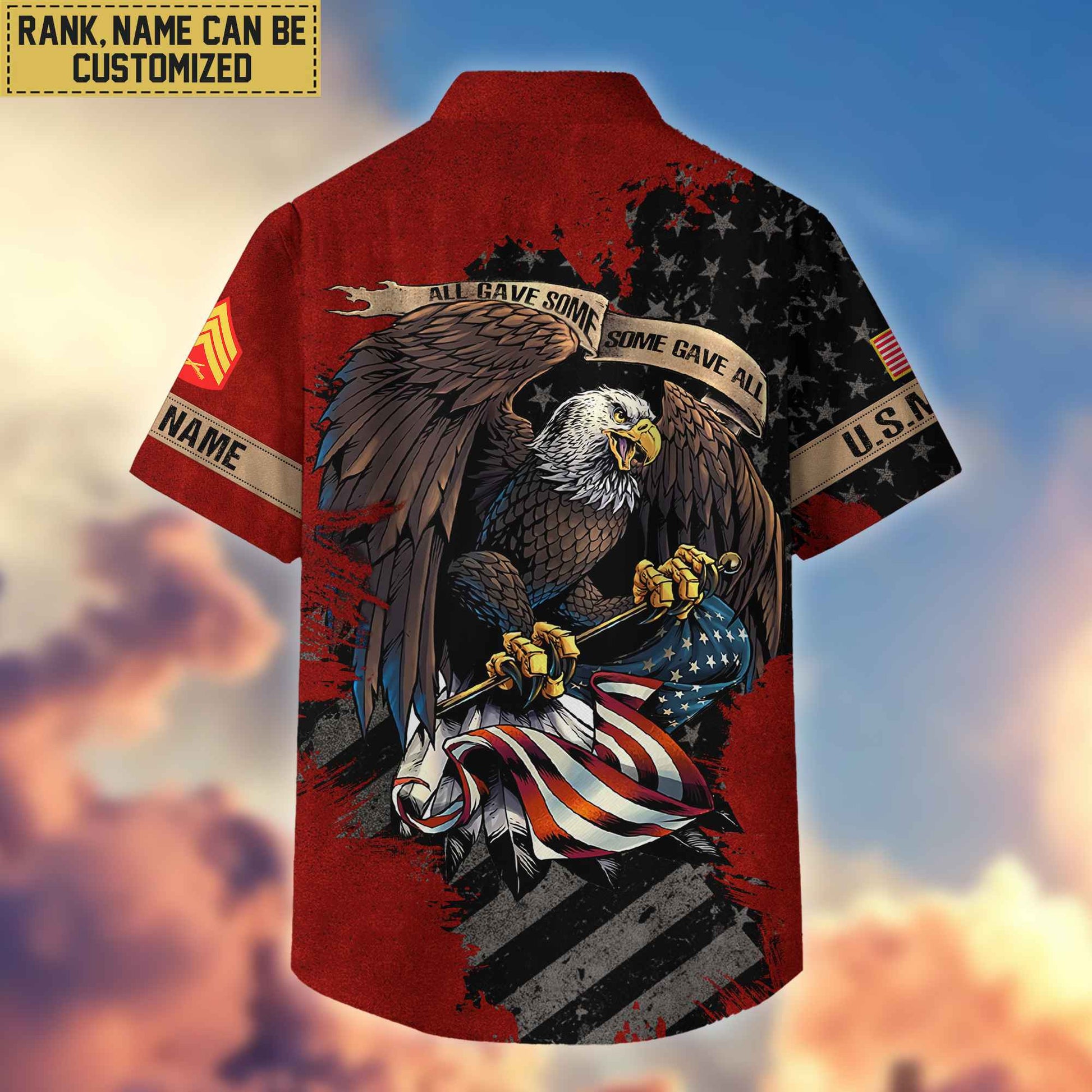 Premium Custom Name, Rank USMC Veteran Hawaiian Shirt With Pocket, Gifts For Veterans Day, Father's Day, Gifts For US Marine Veteran VPVC402703