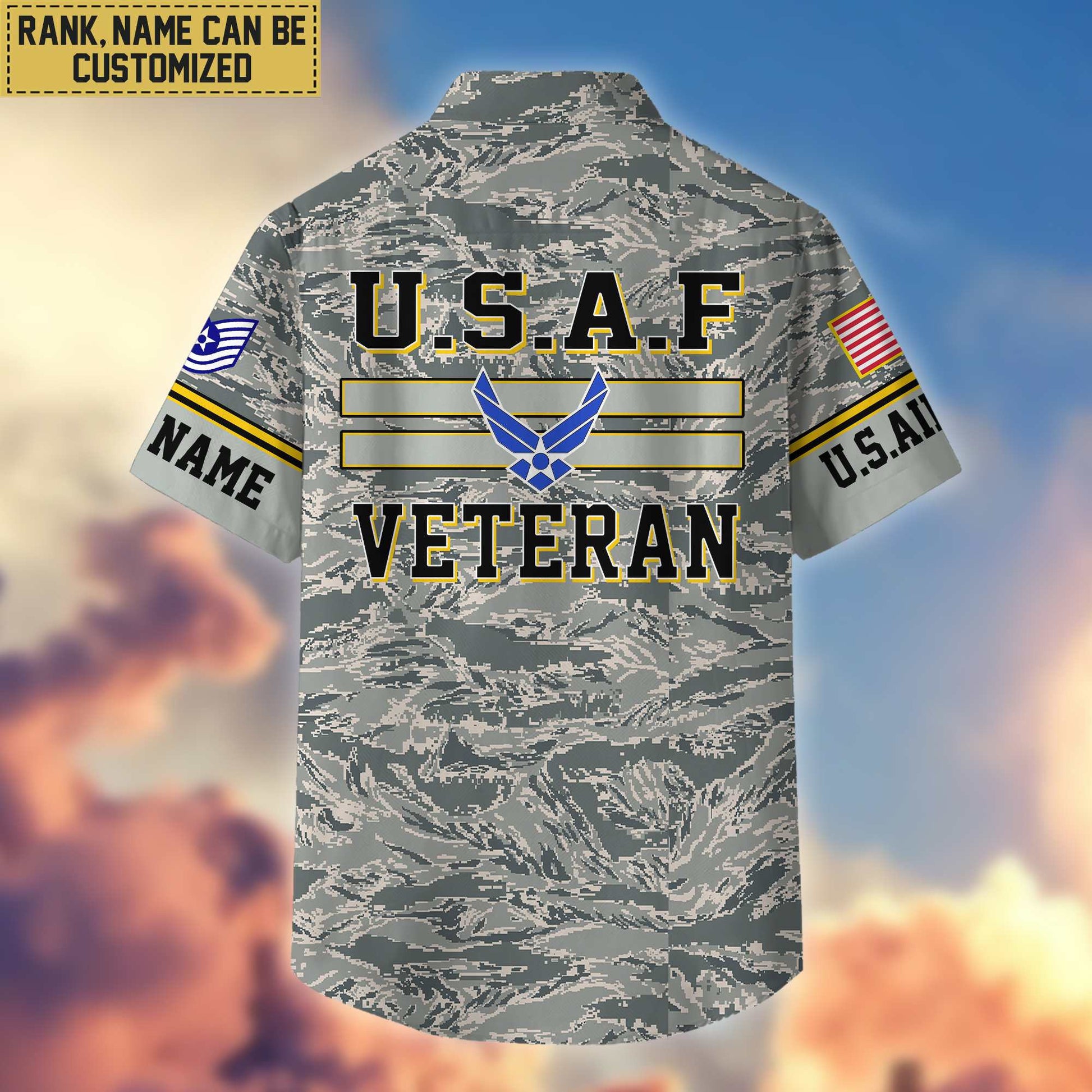 USAF Hawaiian Shirt With Pocket, Gifts For Dad, For Husband, Gifts For Air Force Veteran VPVC403604
