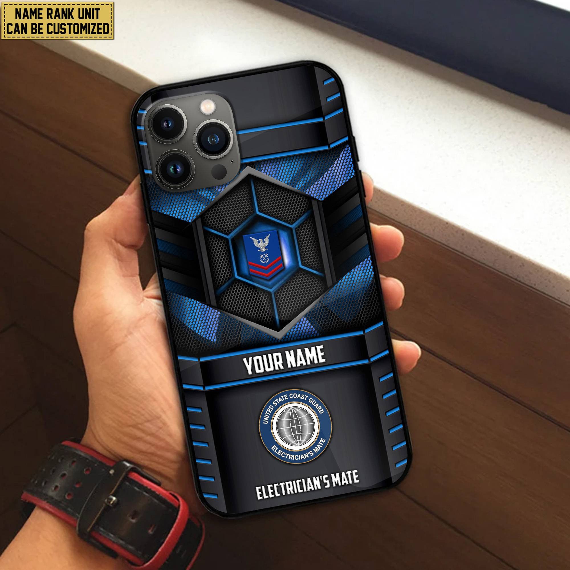 Premium Custom Name, Rank, Unit USCG Veteran Phone Case, Gifts For Dad, For Husband, Gifts For US Coast Guard Veteran VPVC501205