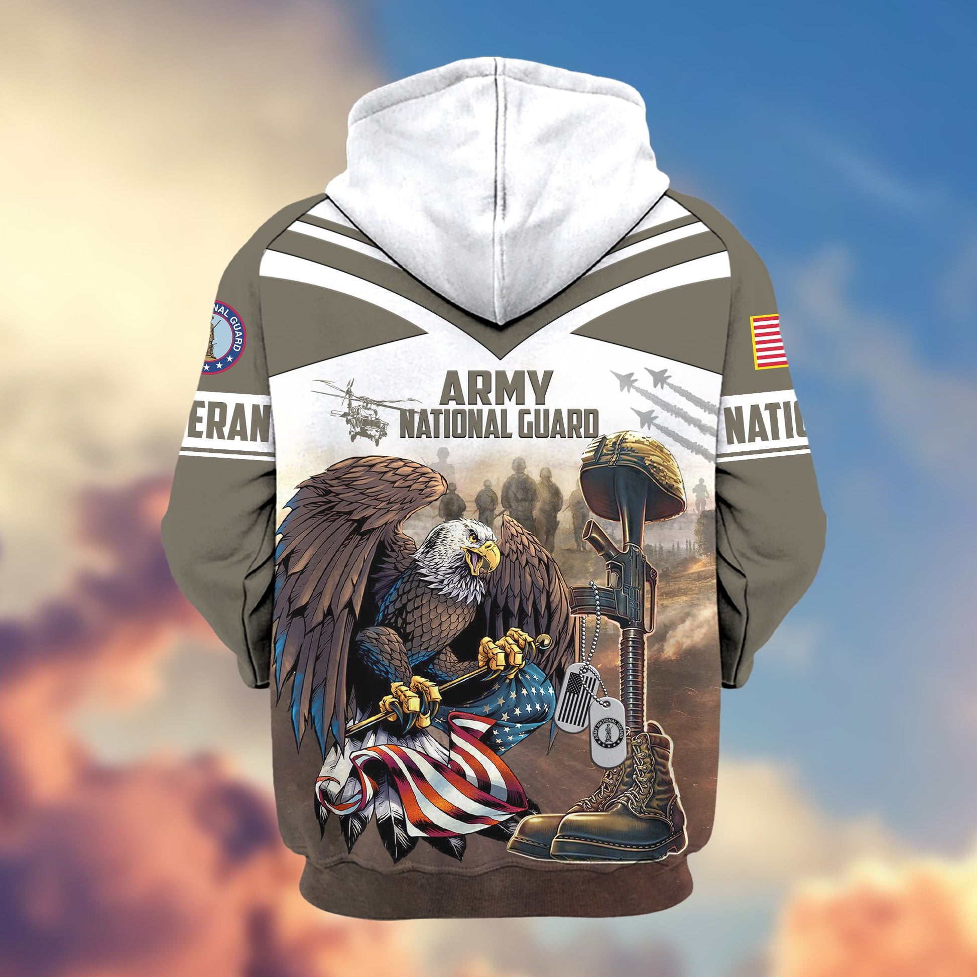 Premium Army National Guard Veteran Zip Hoodie VPVC602504