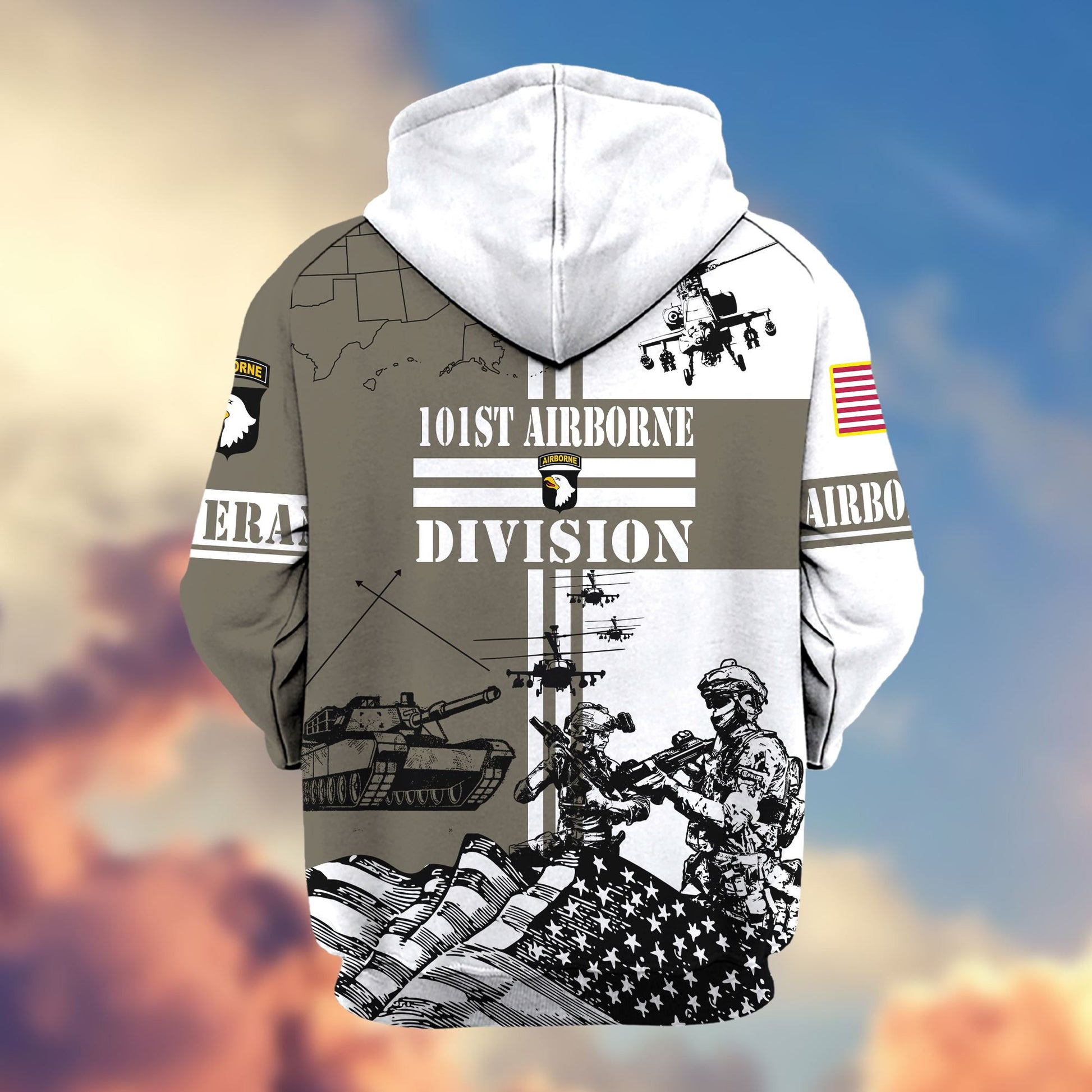 Premium 101st Airborne Division Zip Hoodie, Gifts For Dad, For Husband VPVC602803