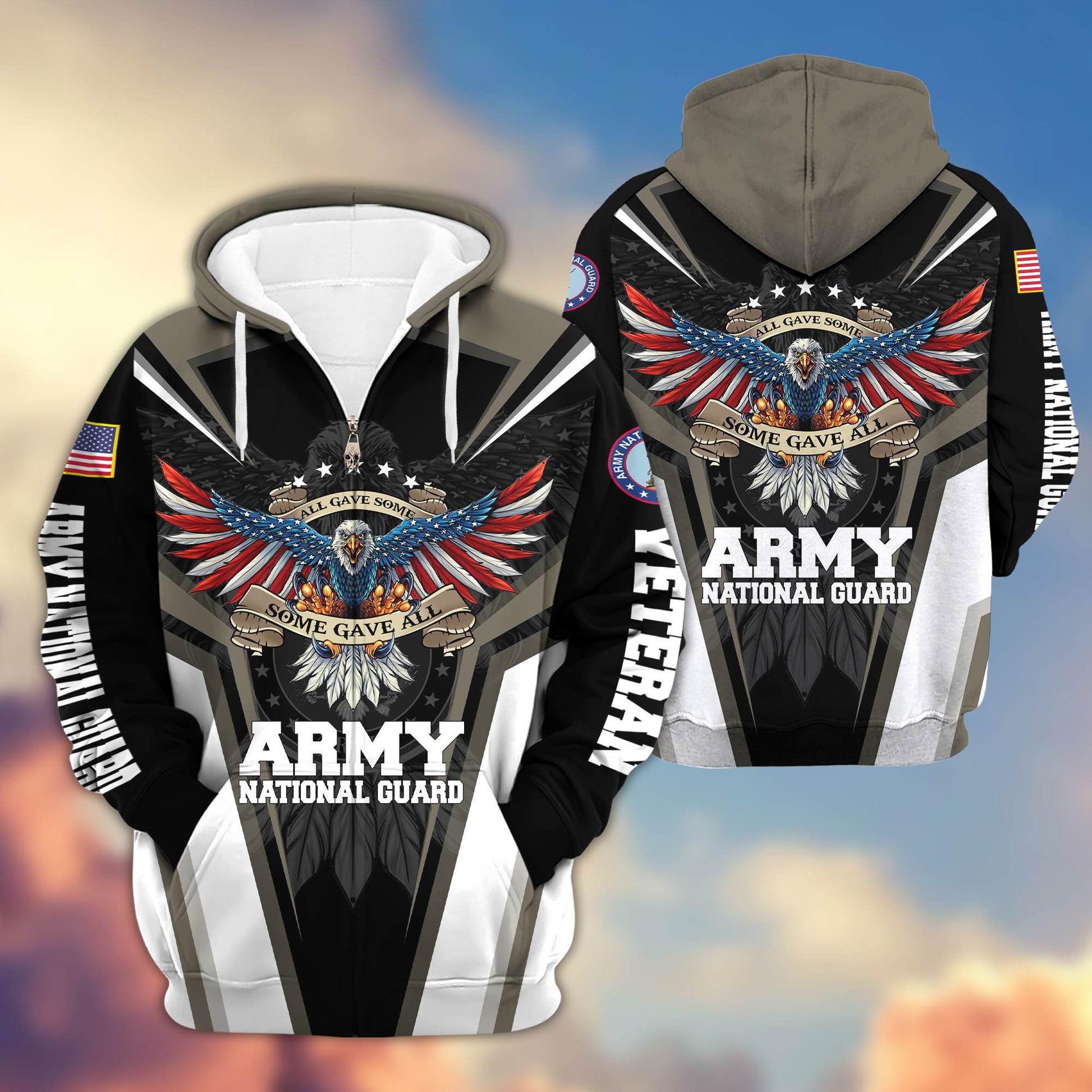 Army National Guard Veteran Zip Hoodie, Gifts For Dad, For Husband VPVC602904