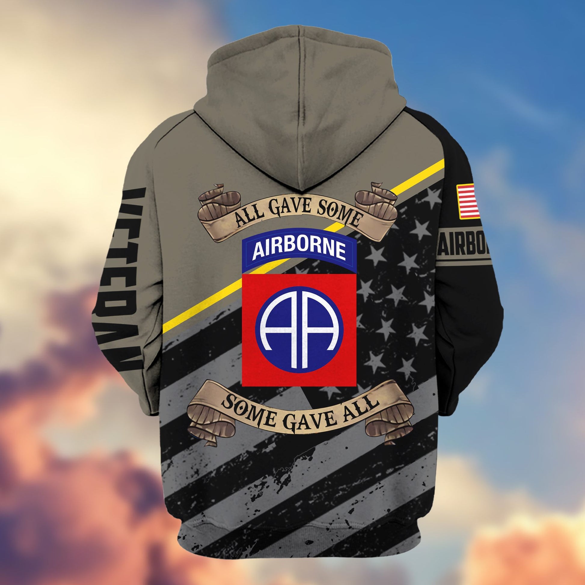 Premium 82nd Airborne Division Veteran Zip Hoodie VPVC603102