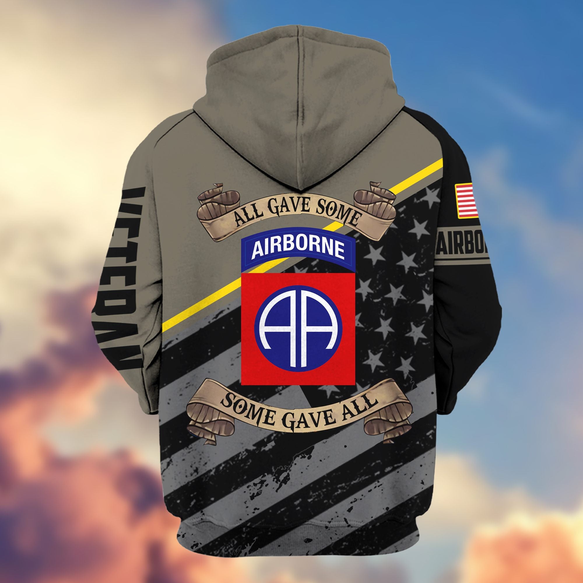 Premium 82nd Airborne Division Veteran Zip Hoodie VPVC603102