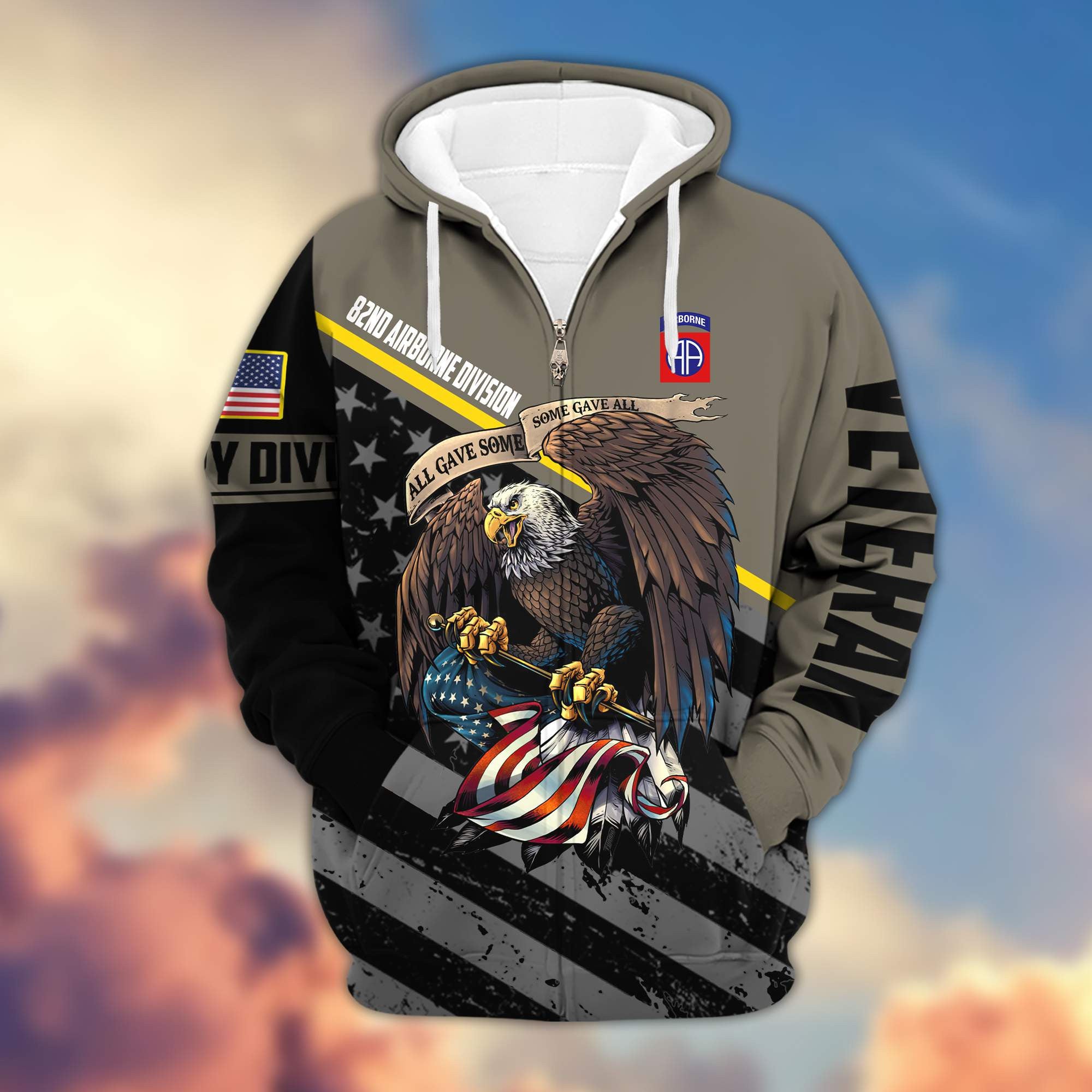 Premium 82nd Airborne Division Veteran Zip Hoodie VPVC603202