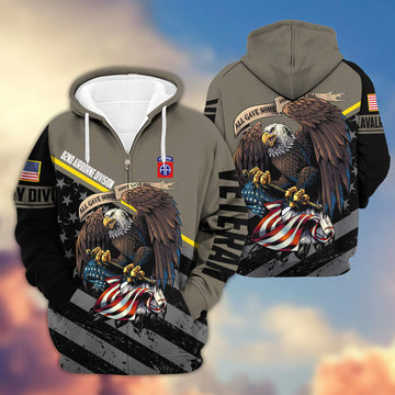 Premium 82nd Airborne Division Veteran Zip Hoodie VPVC603202