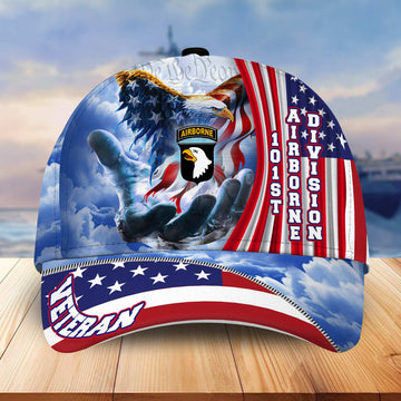 Premium 101st Airborne Division Veteran Cap, Gifts for Dad, for Husband VPVC003203