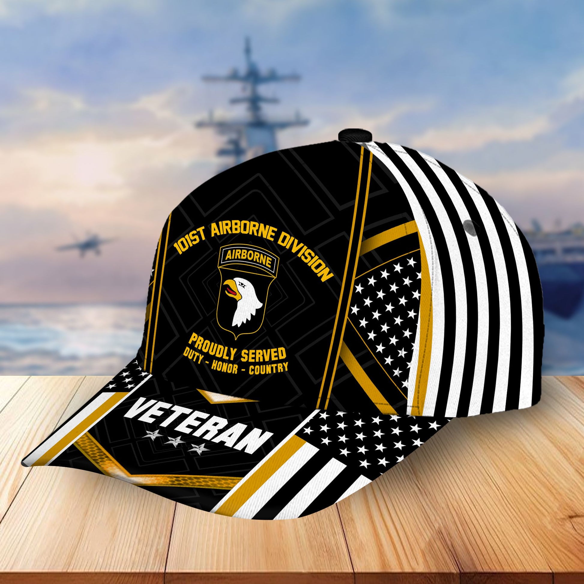Premium 101st Airborne Division Veteran Cap, Gifts for Dad, for Husband VPVC003303