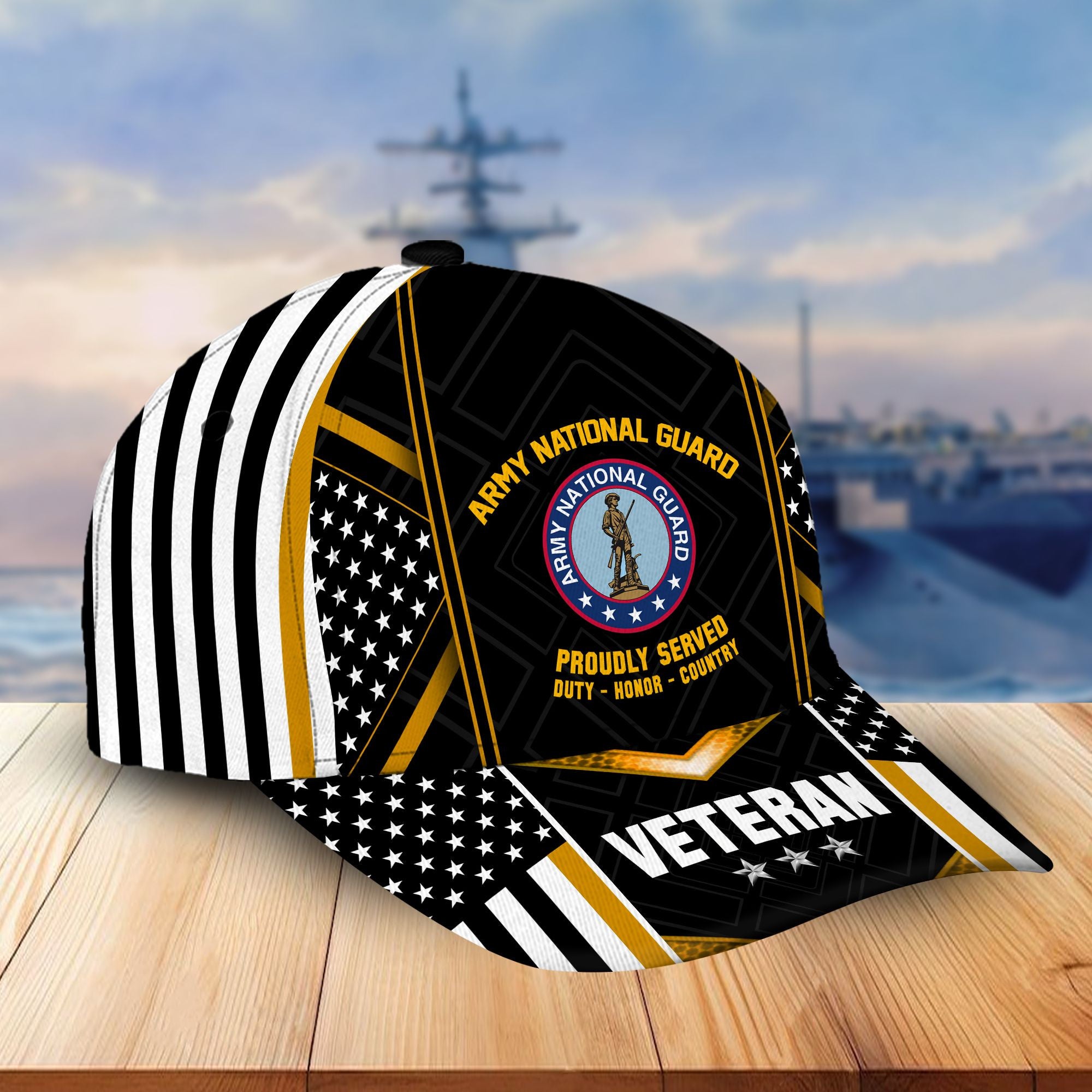Premium Army National Guard Veteran Cap, Gifts for Dad, Gifts for Husband VPVC003304
