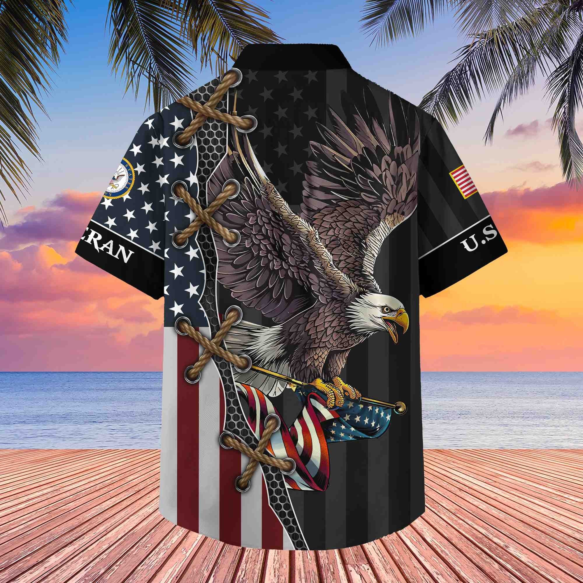 Premium US Veterans Hawaiian Shirt, Gifts For Veterans Day, Father's Day BPVC080801