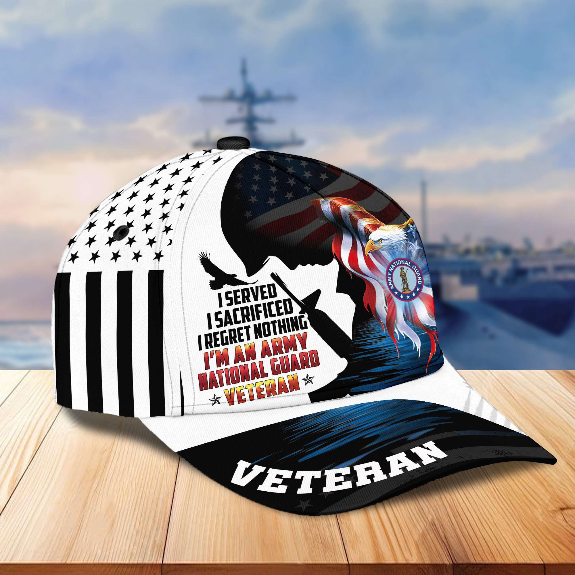 Premium Army National Guard Cap, Gifts for Dad, Gifts for Husband Veteran VPVC003004