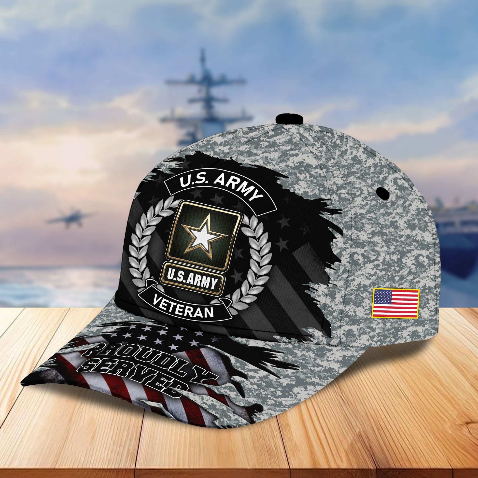 Premium US Veterans Cap, Gifts For Dad, For Husband Veteran APHN070812