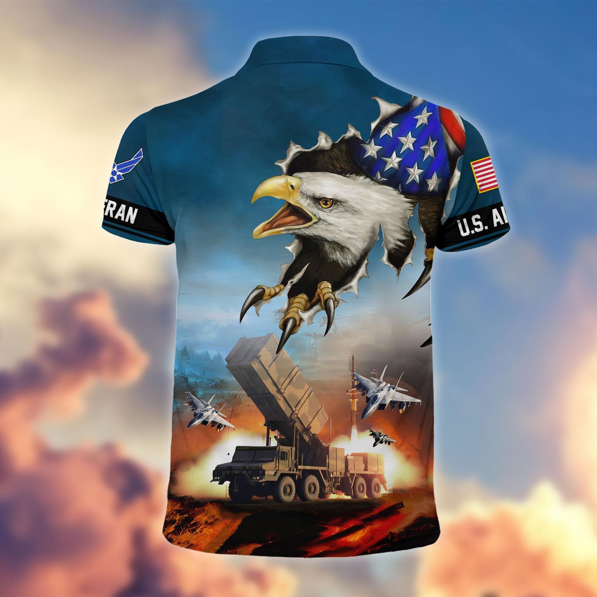 Premium US Veterans Polo Shirt, Gifts For Veterans Day, Gifts For Dad, Gifts For Husband Veteran APHN060811
