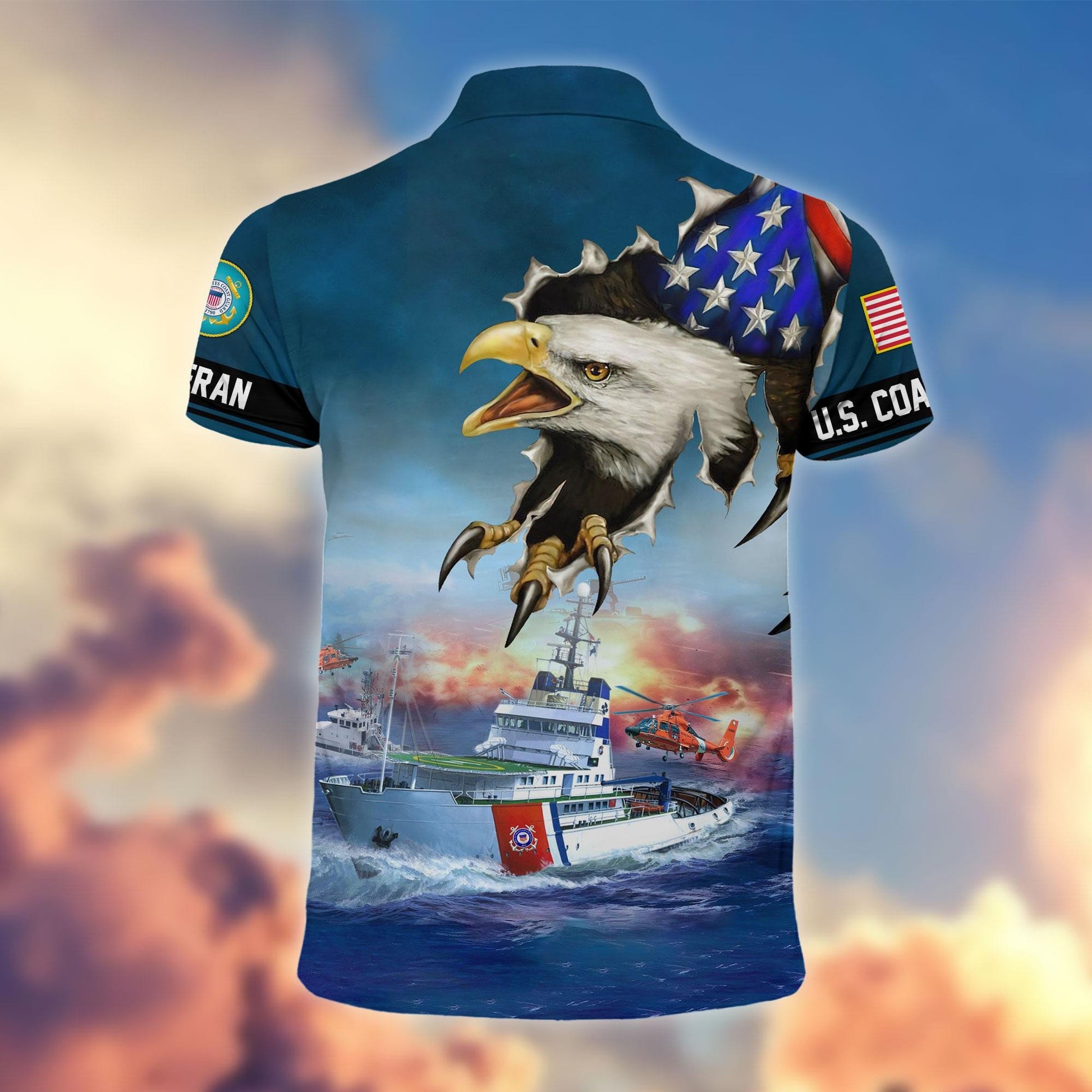 Premium US Veterans Polo Shirt, Gifts For Veterans Day, Gifts For Dad, Gifts For Husband Veteran APHN060811