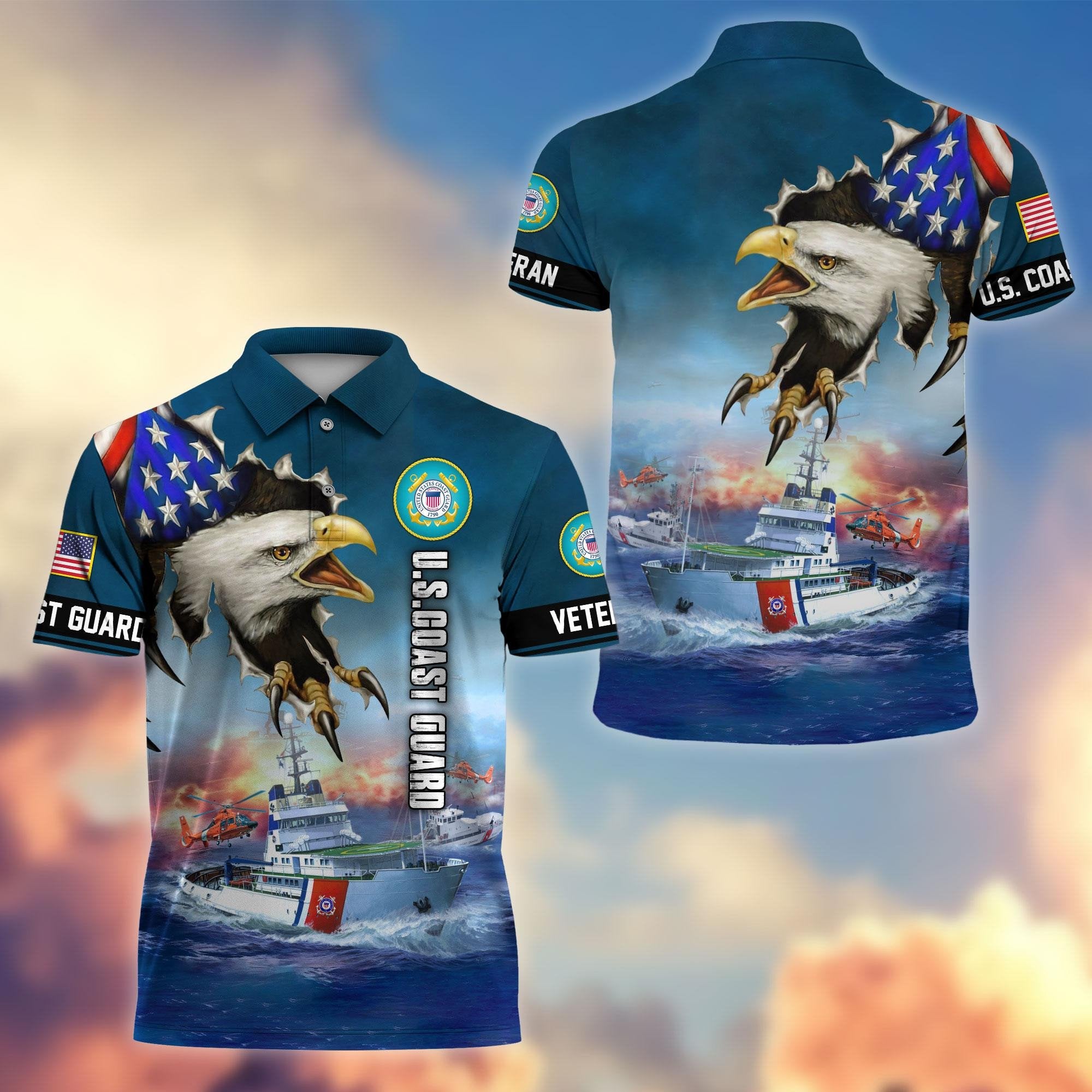 Premium US Veterans Polo Shirt, Gifts For Veterans Day, Gifts For Dad, Gifts For Husband Veteran APHN060811