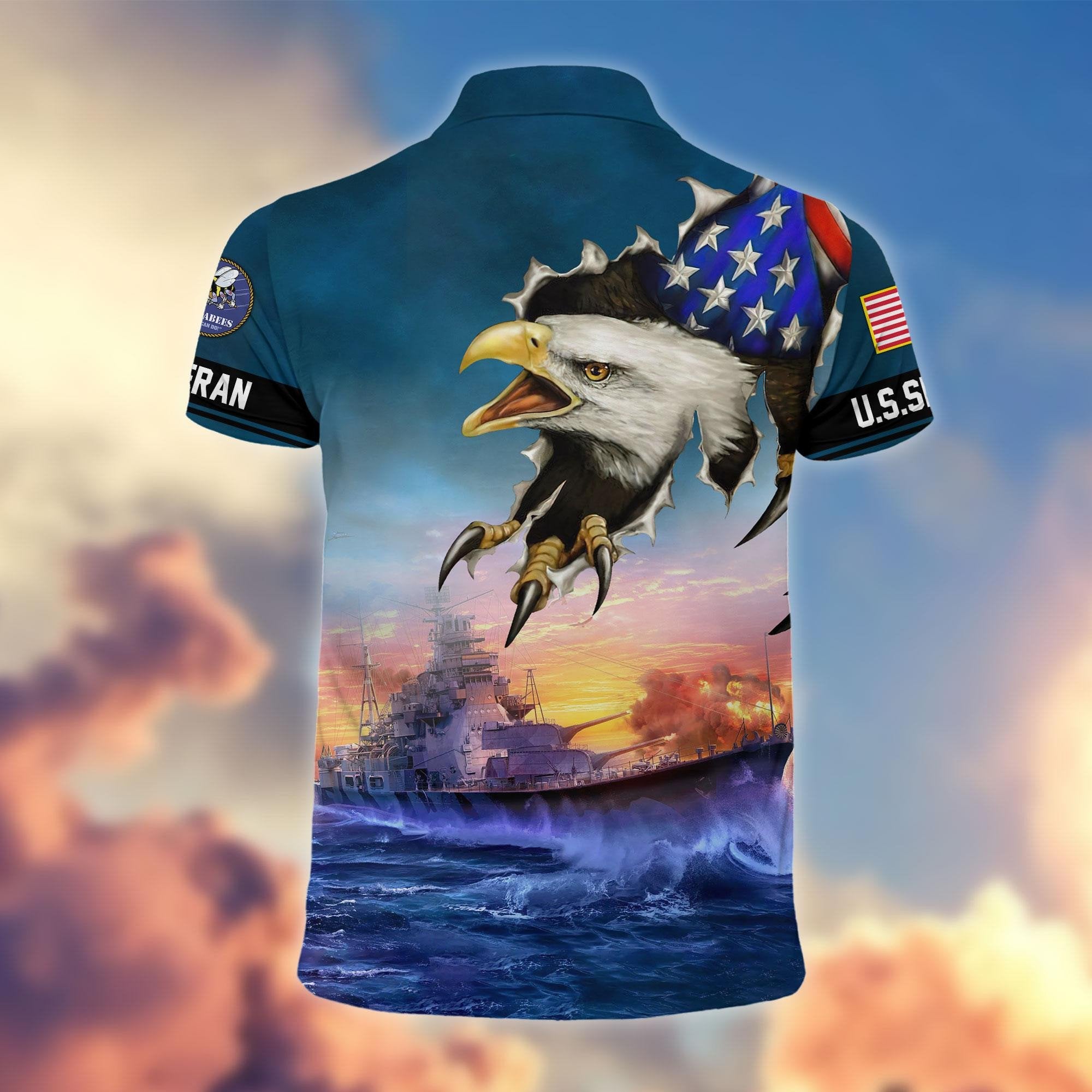 Premium US Veterans Polo Shirt, Gifts For Veterans Day, Gifts For Dad, Gifts For Husband Veteran APHN060811