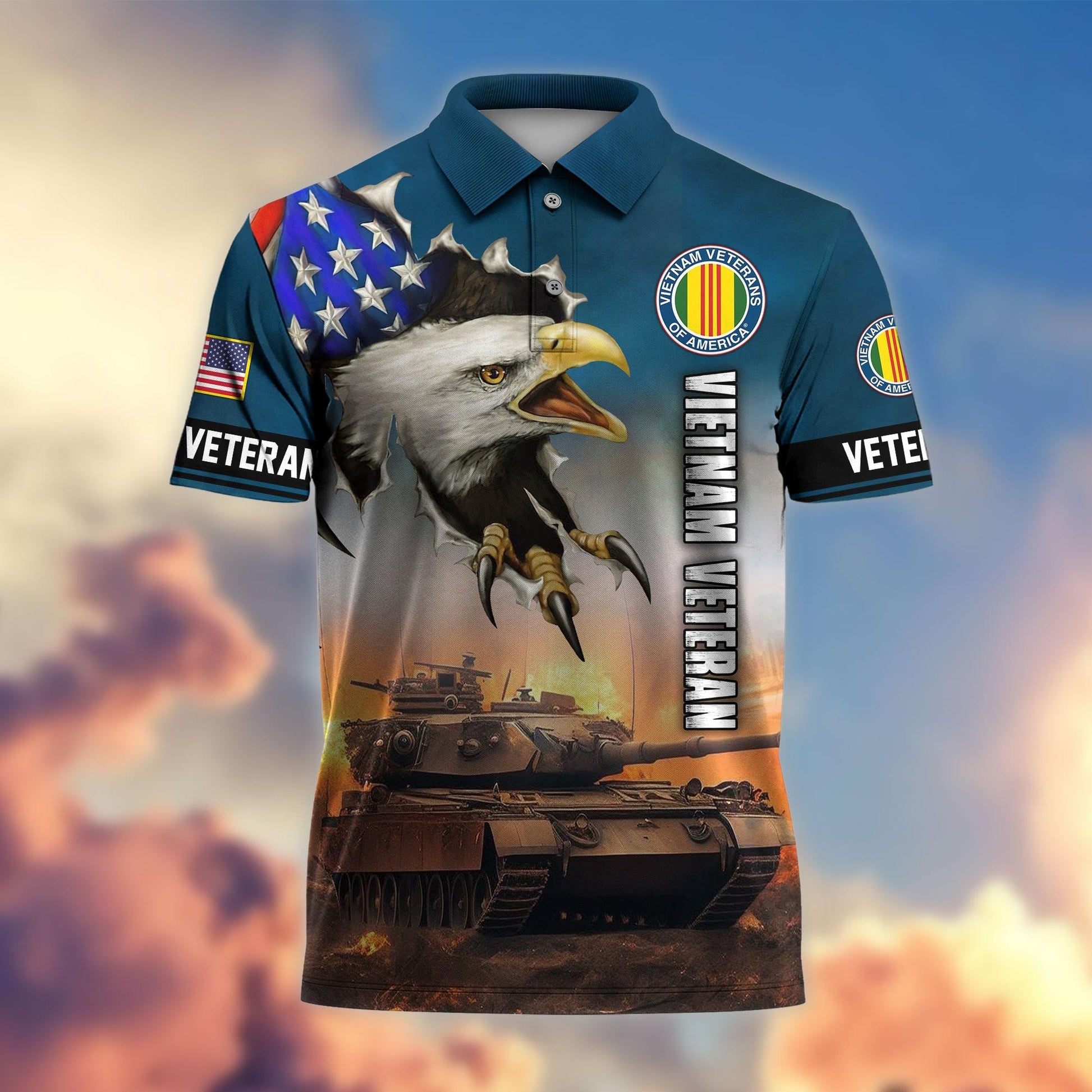 Premium US Veterans Polo Shirt, Gifts For Veterans Day, Gifts For Dad, Gifts For Husband Veteran APHN060811