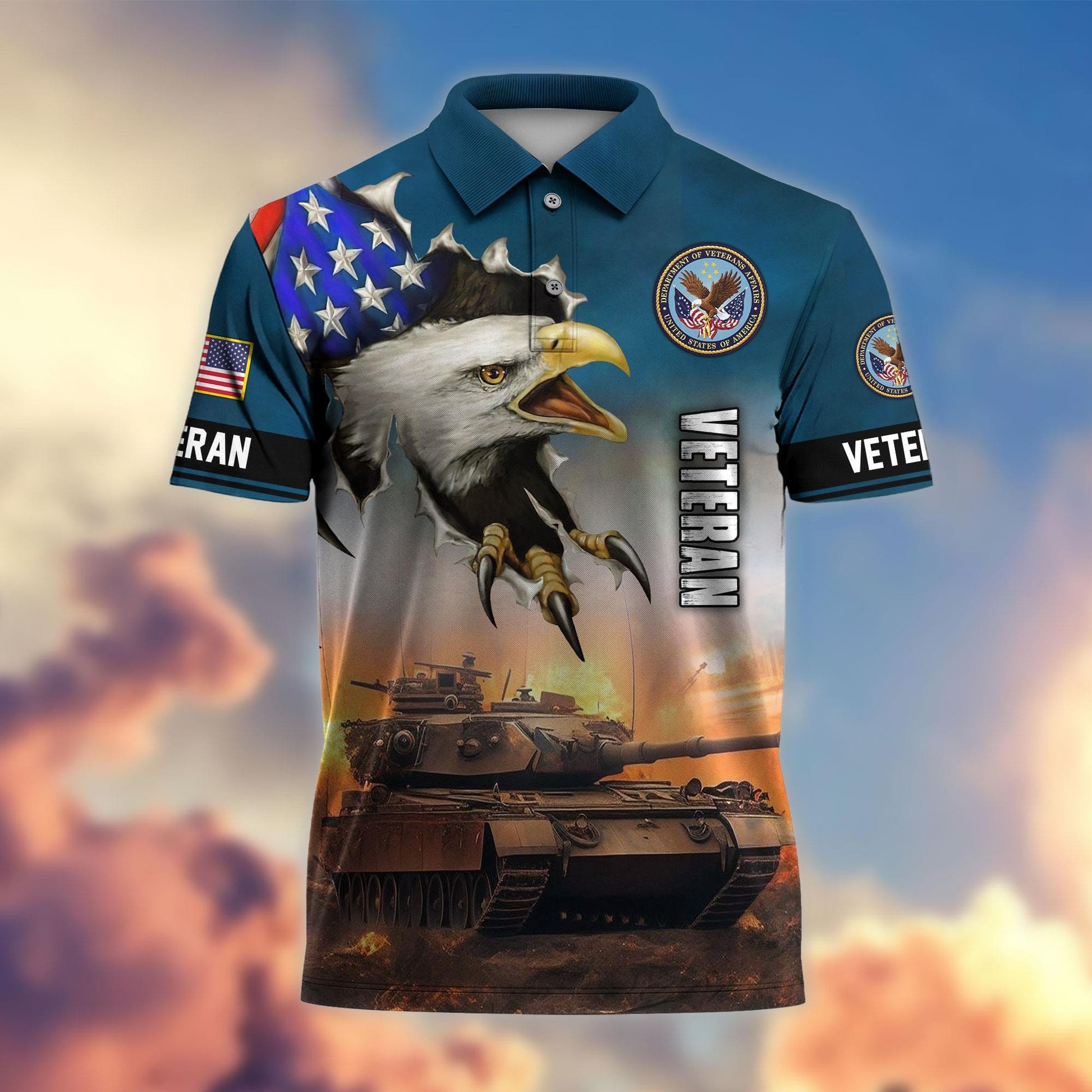 Premium US Veterans Polo Shirt, Gifts For Veterans Day, Gifts For Dad, Gifts For Husband Veteran APHN060811