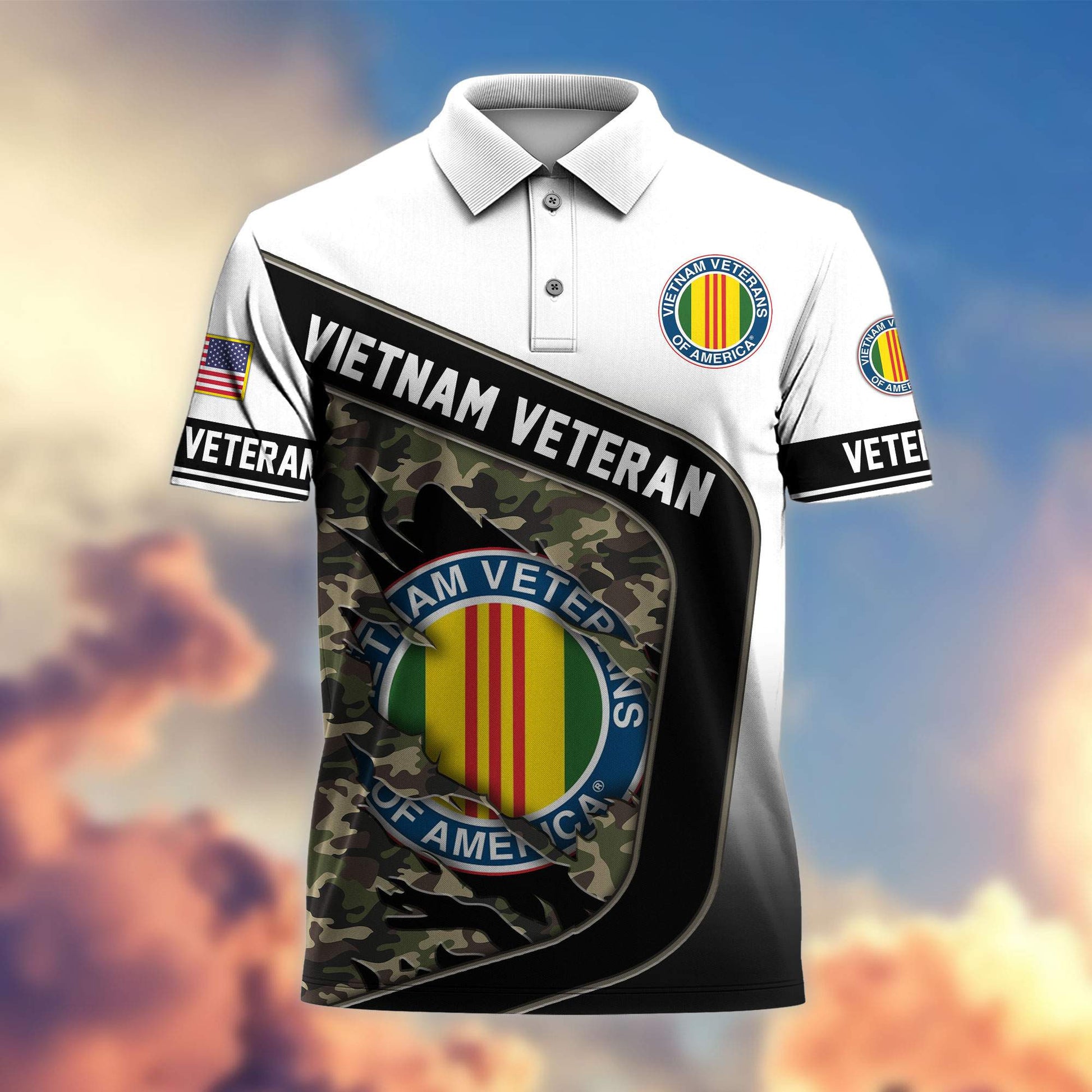 Premium US Veterans Polo Shirt, Gifts For Veterans Day, Gifts For Dad, Gifts For Husband Veteran APHN130811