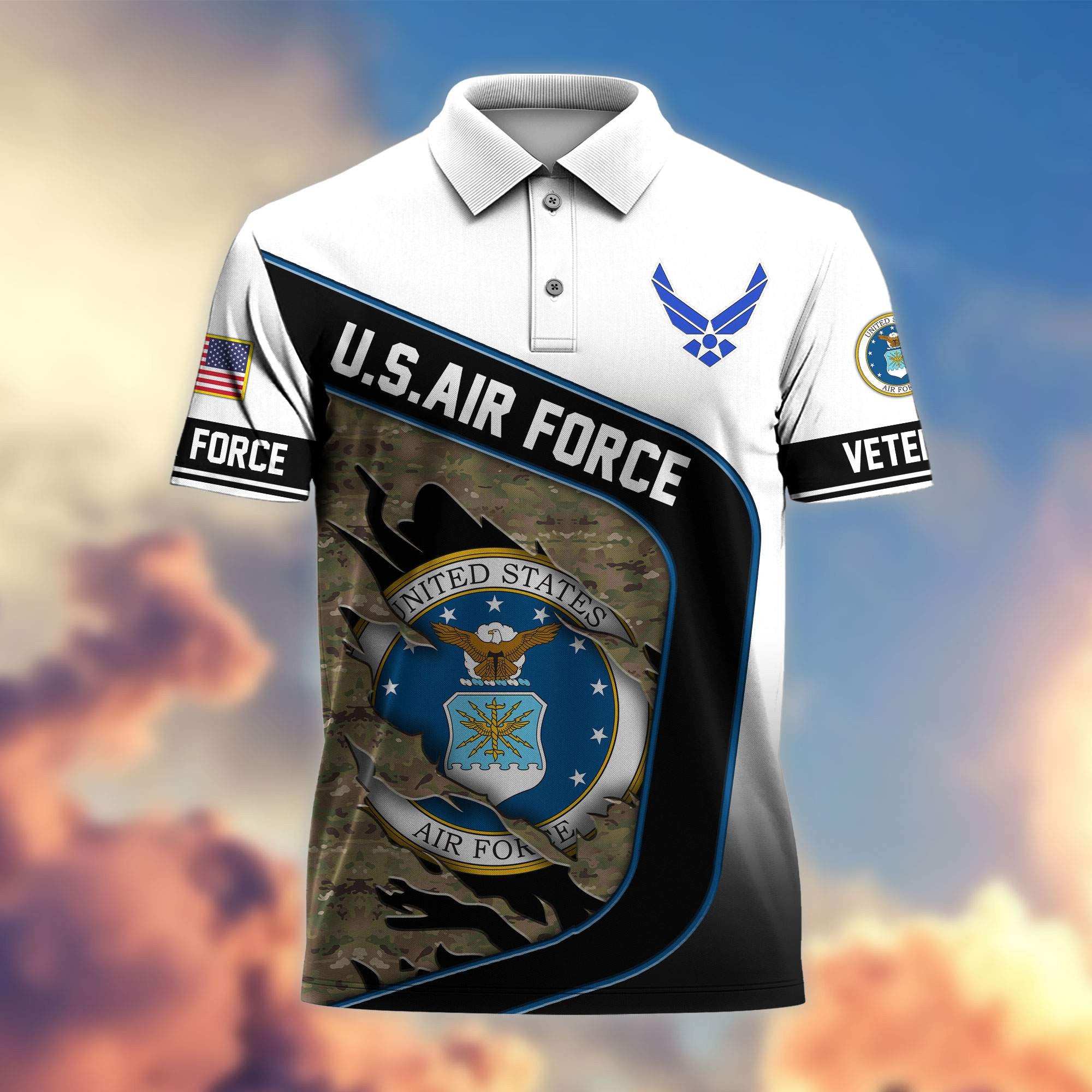 Premium US Veterans Polo Shirt, Gifts For Veterans Day, Gifts For Dad, Gifts For Husband Veteran APHN130811