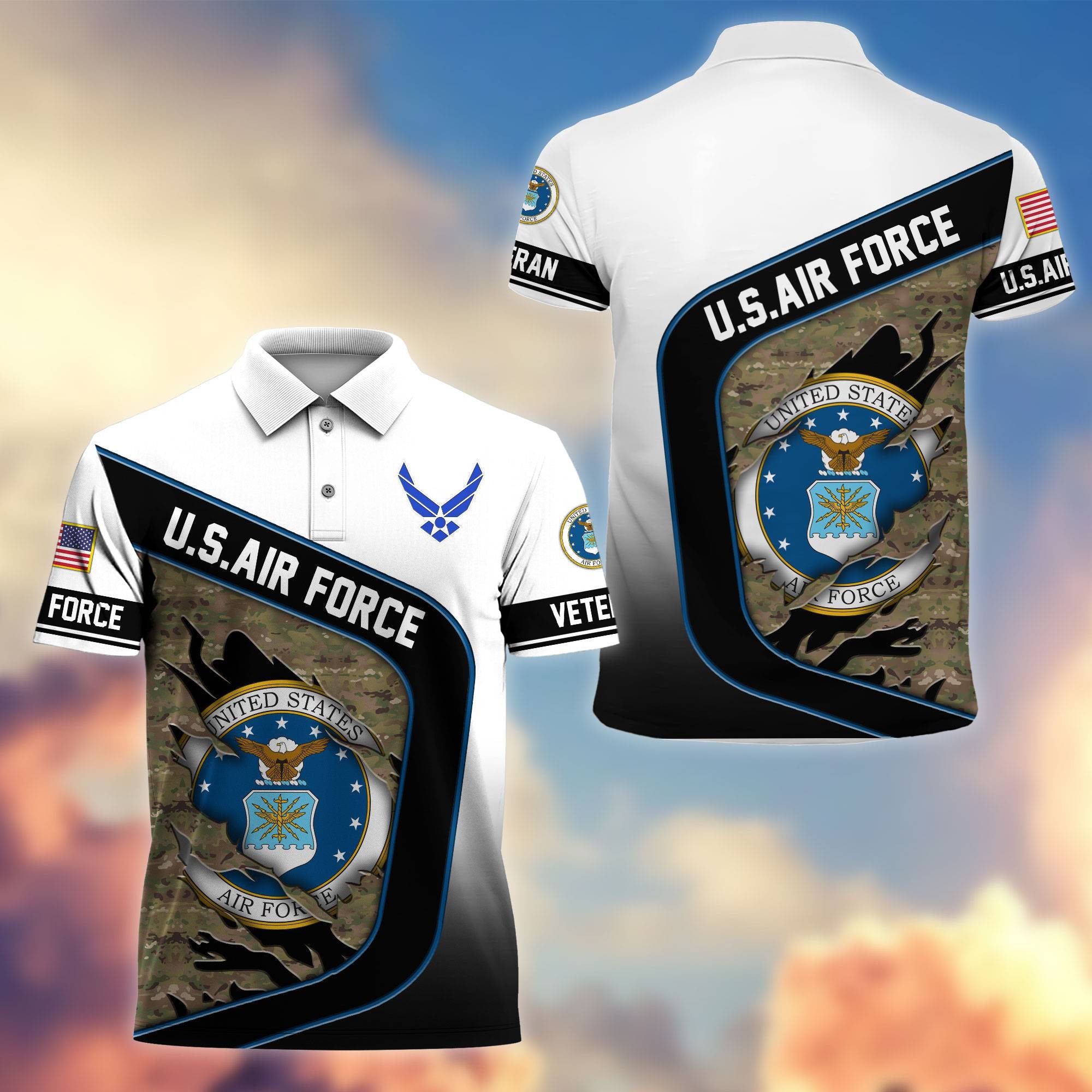 Premium US Veterans Polo Shirt, Gifts For Veterans Day, Gifts For Dad, Gifts For Husband Veteran APHN130811