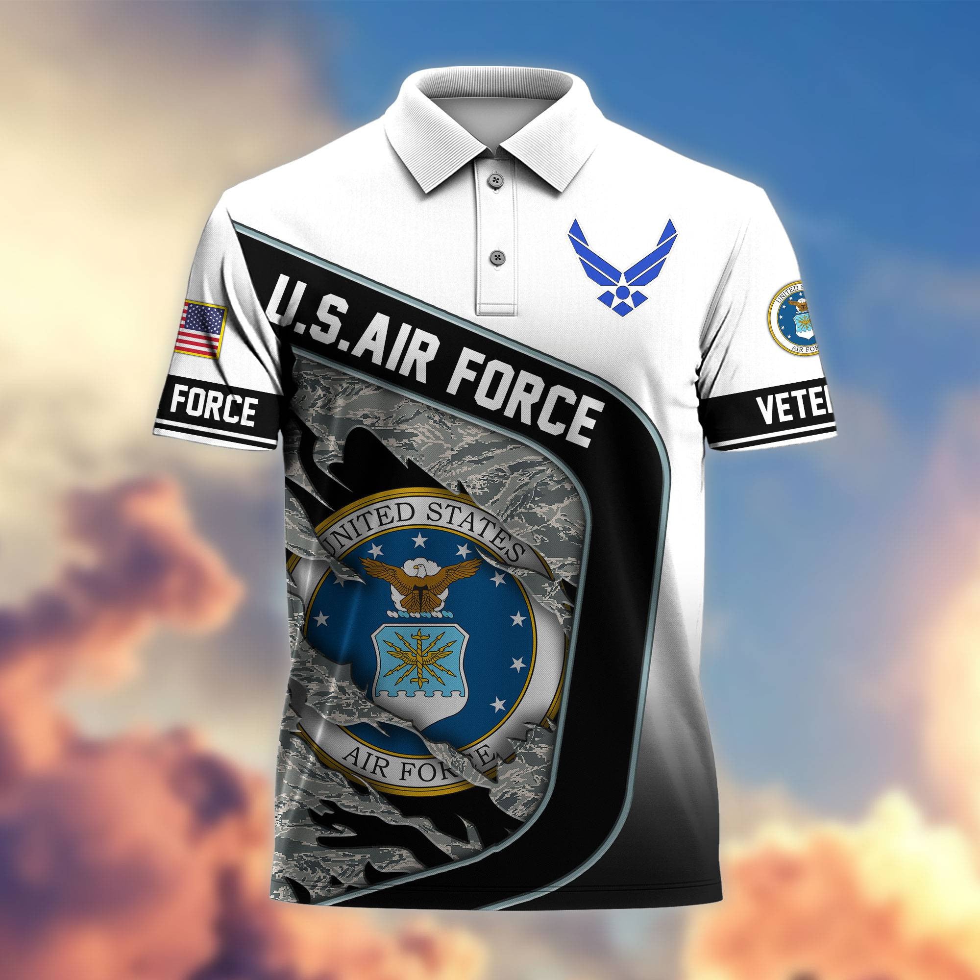 Premium US Veterans Polo Shirt, Gifts For Veterans Day, Gifts For Dad, Gifts For Husband Veteran APHN130811
