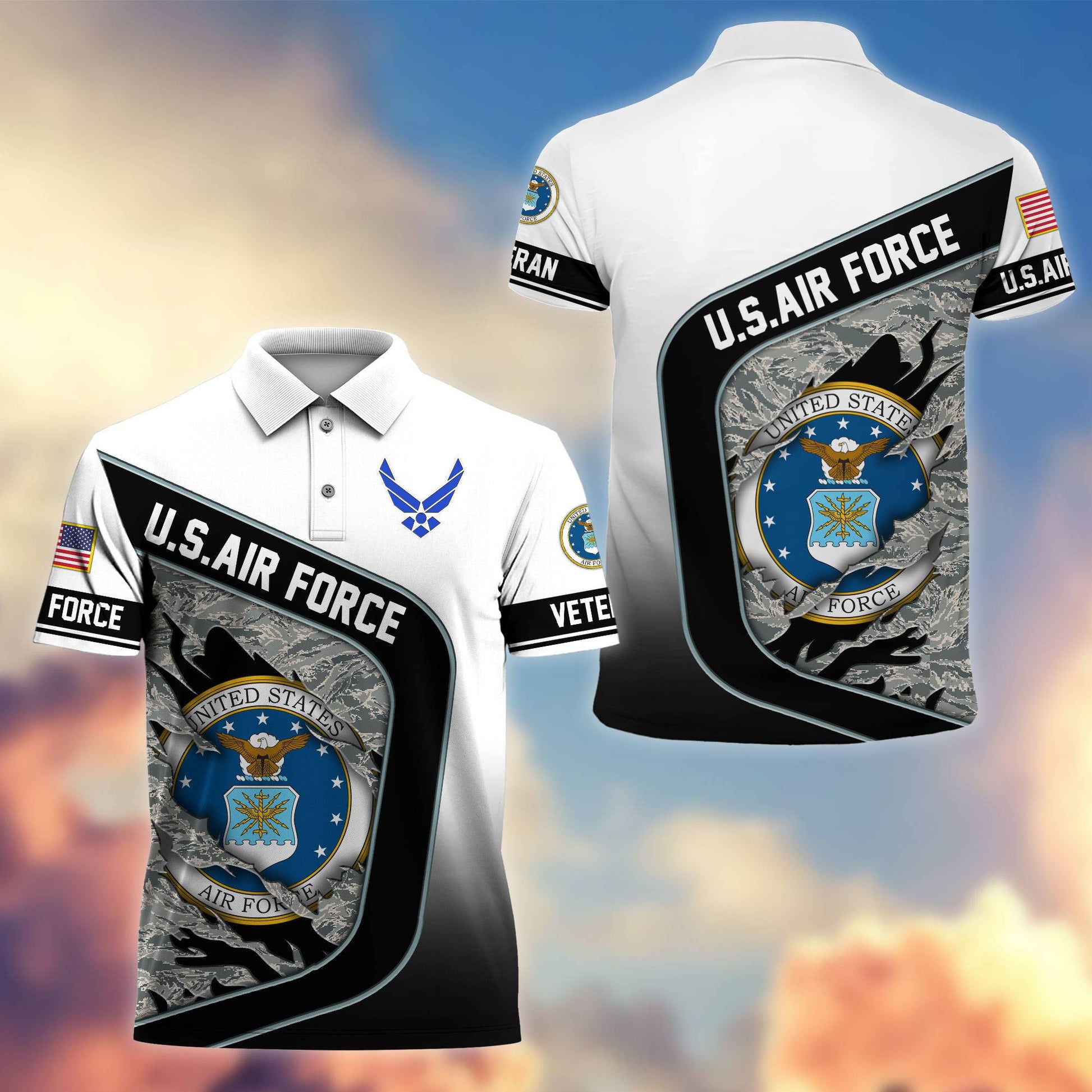 Premium US Veterans Polo Shirt, Gifts For Veterans Day, Gifts For Dad, Gifts For Husband Veteran APHN130811