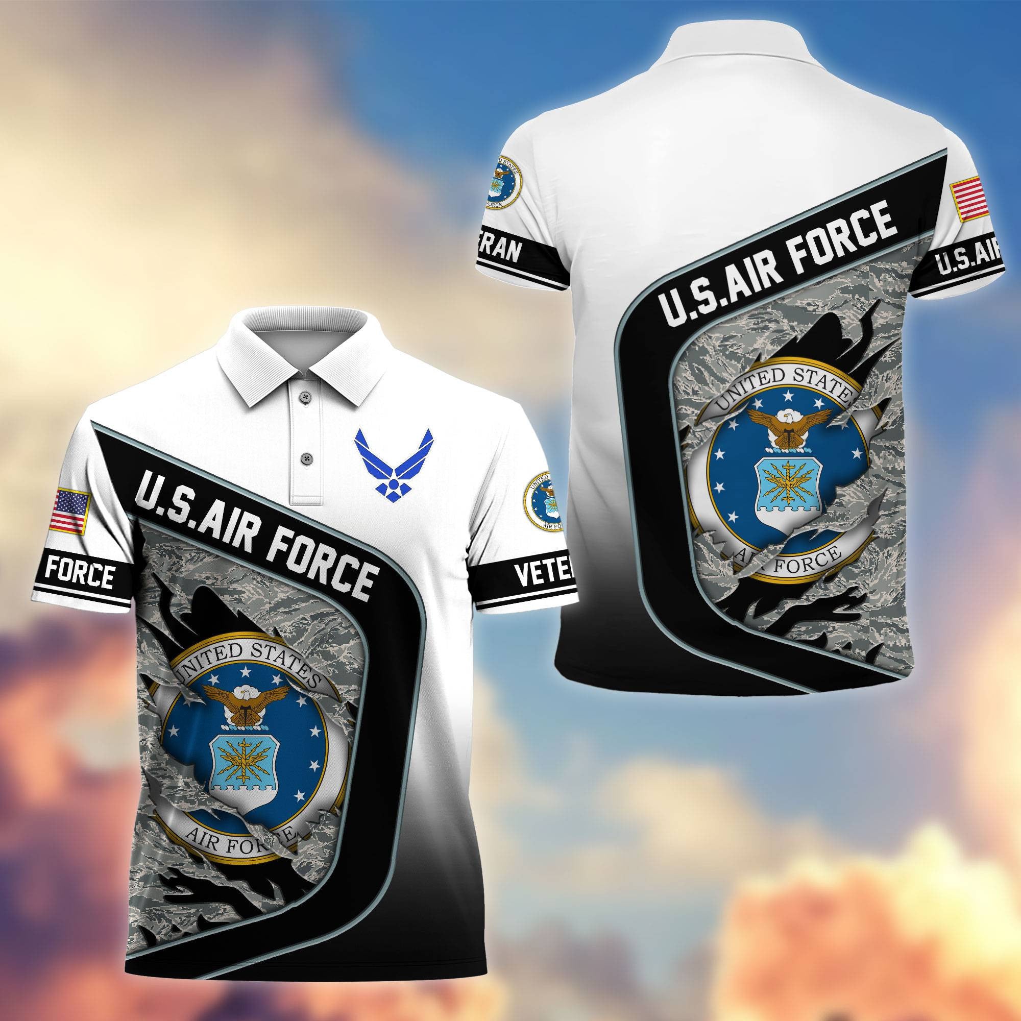 Premium US Veterans Polo Shirt, Gifts For Veterans Day, Gifts For Dad, Gifts For Husband Veteran APHN130811