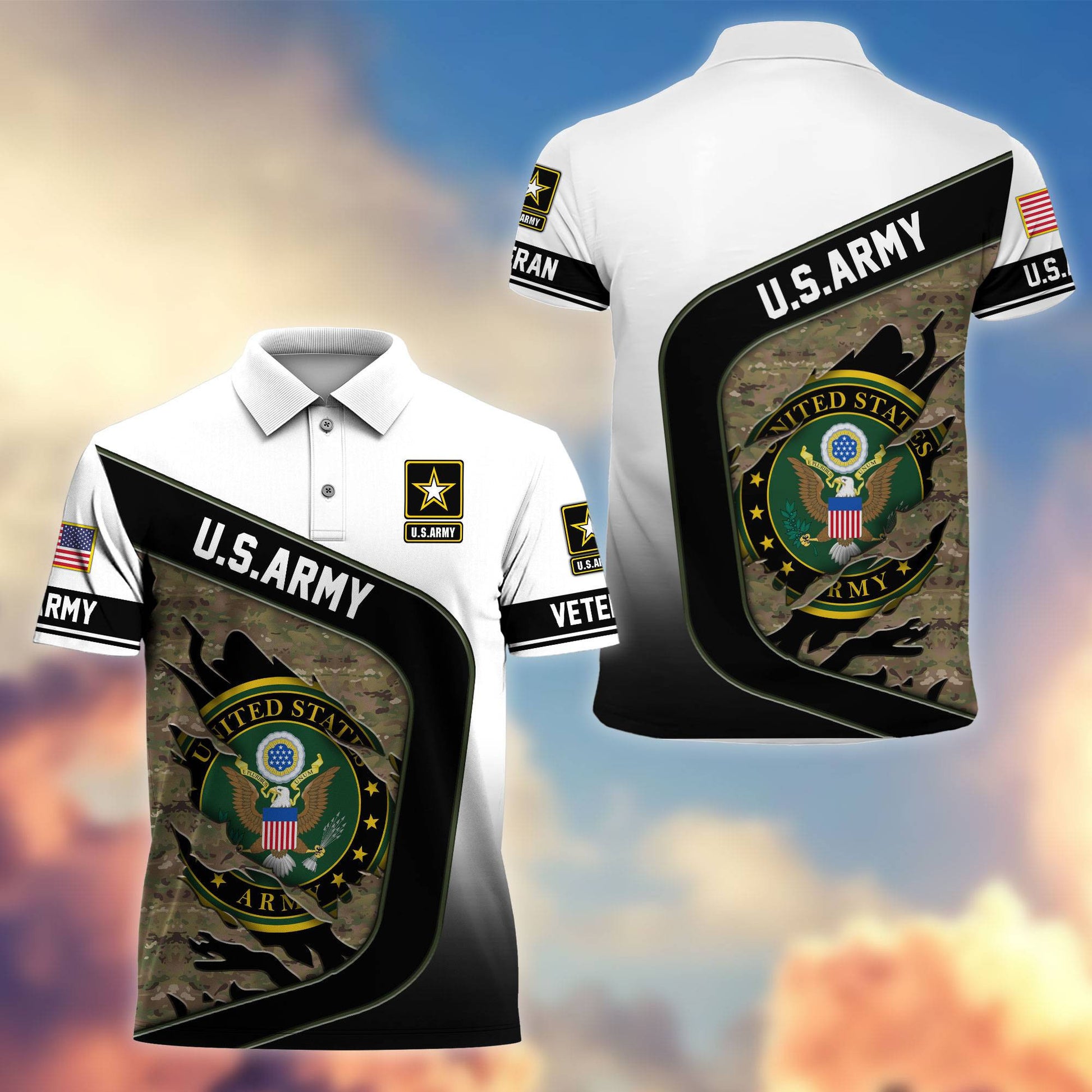 Premium US Veterans Polo Shirt, Gifts For Veterans Day, Gifts For Dad, Gifts For Husband Veteran APHN130811