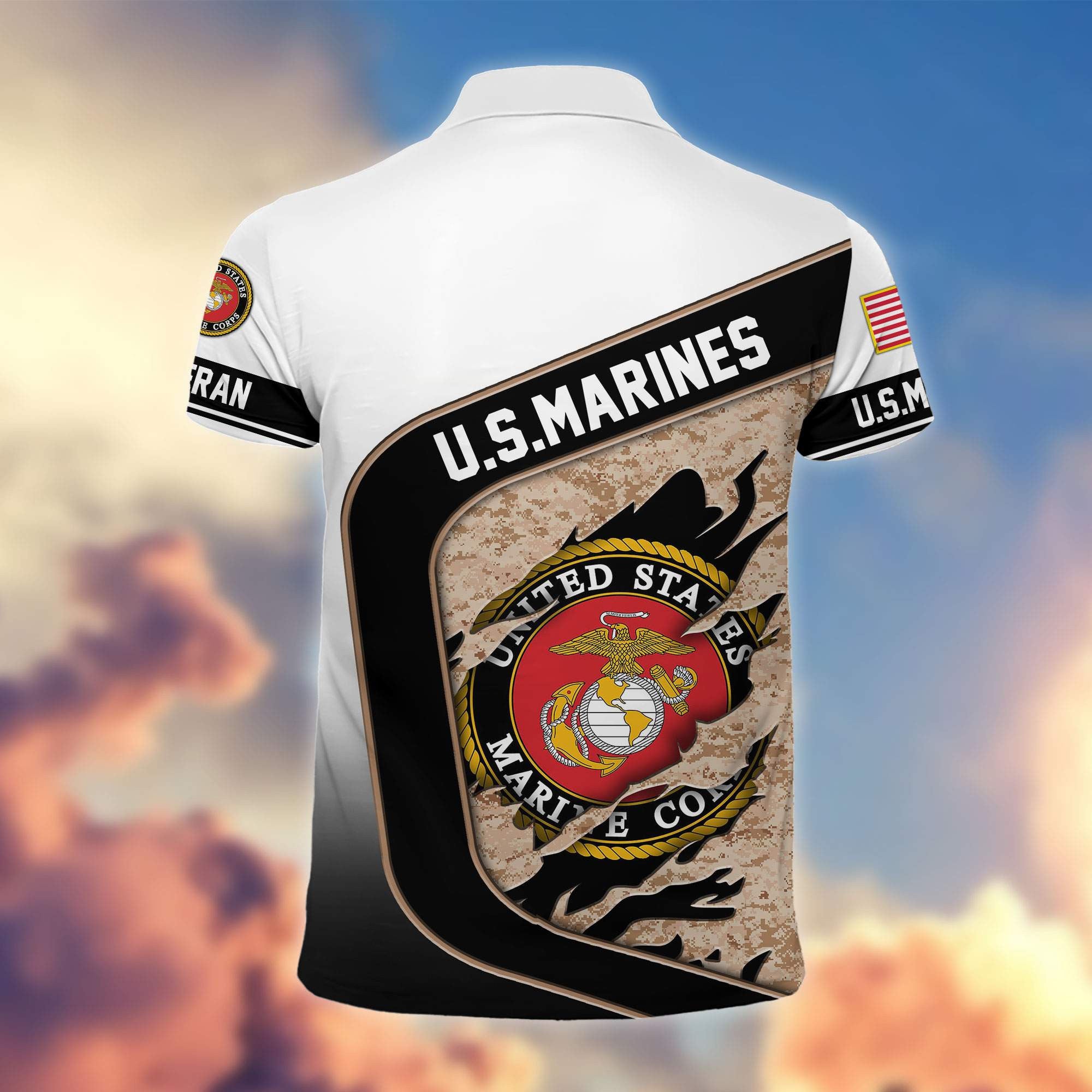 Premium US Veterans Polo Shirt, Gifts For Veterans Day, Gifts For Dad, Gifts For Husband Veteran APHN130811