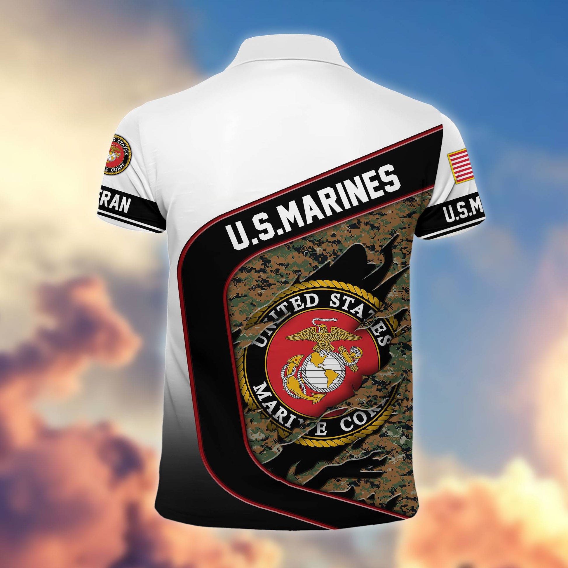 Premium US Veterans Polo Shirt, Gifts For Veterans Day, Gifts For Dad, Gifts For Husband Veteran APHN130811