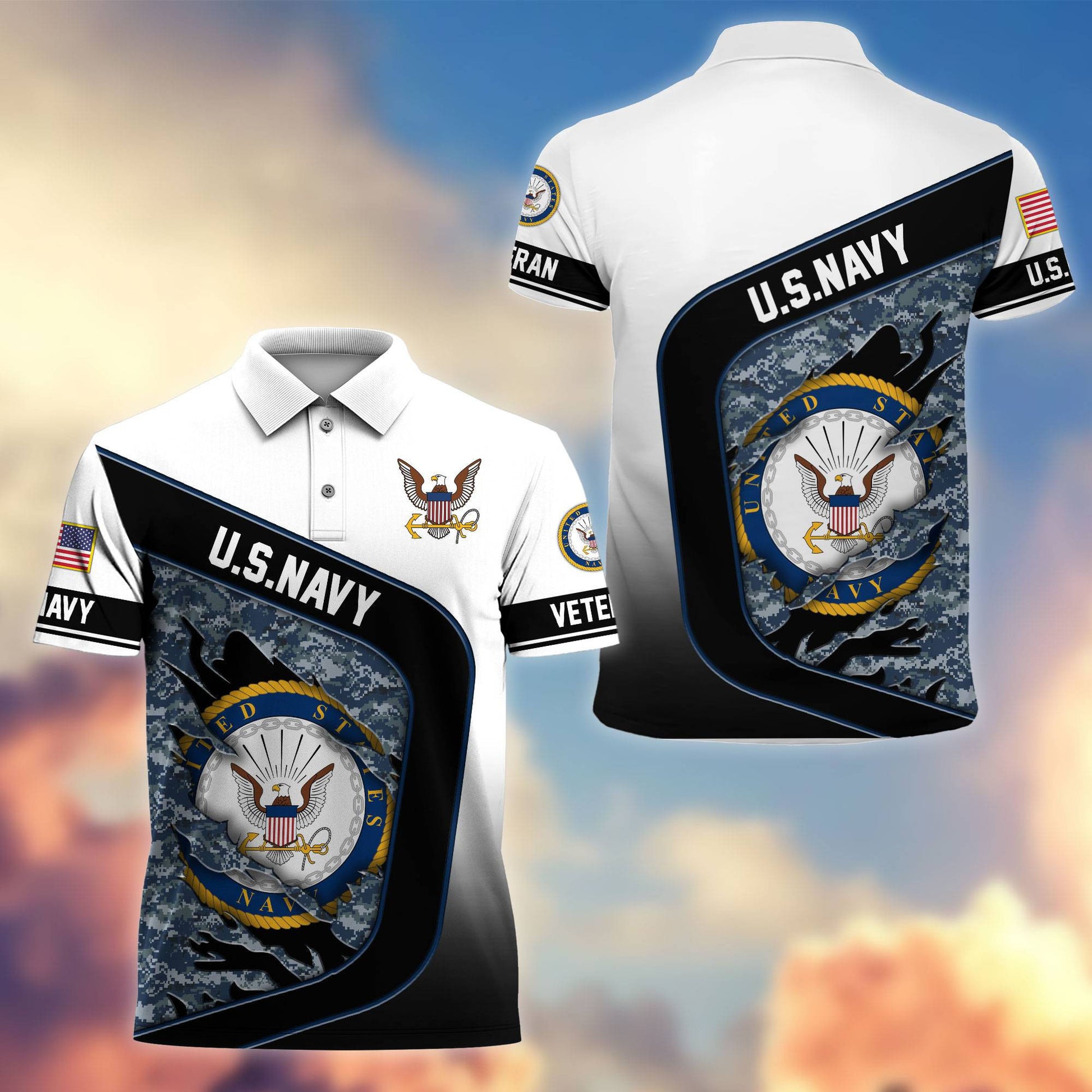 Premium US Veterans Polo Shirt, Gifts For Veterans Day, Gifts For Dad, Gifts For Husband Veteran APHN130811