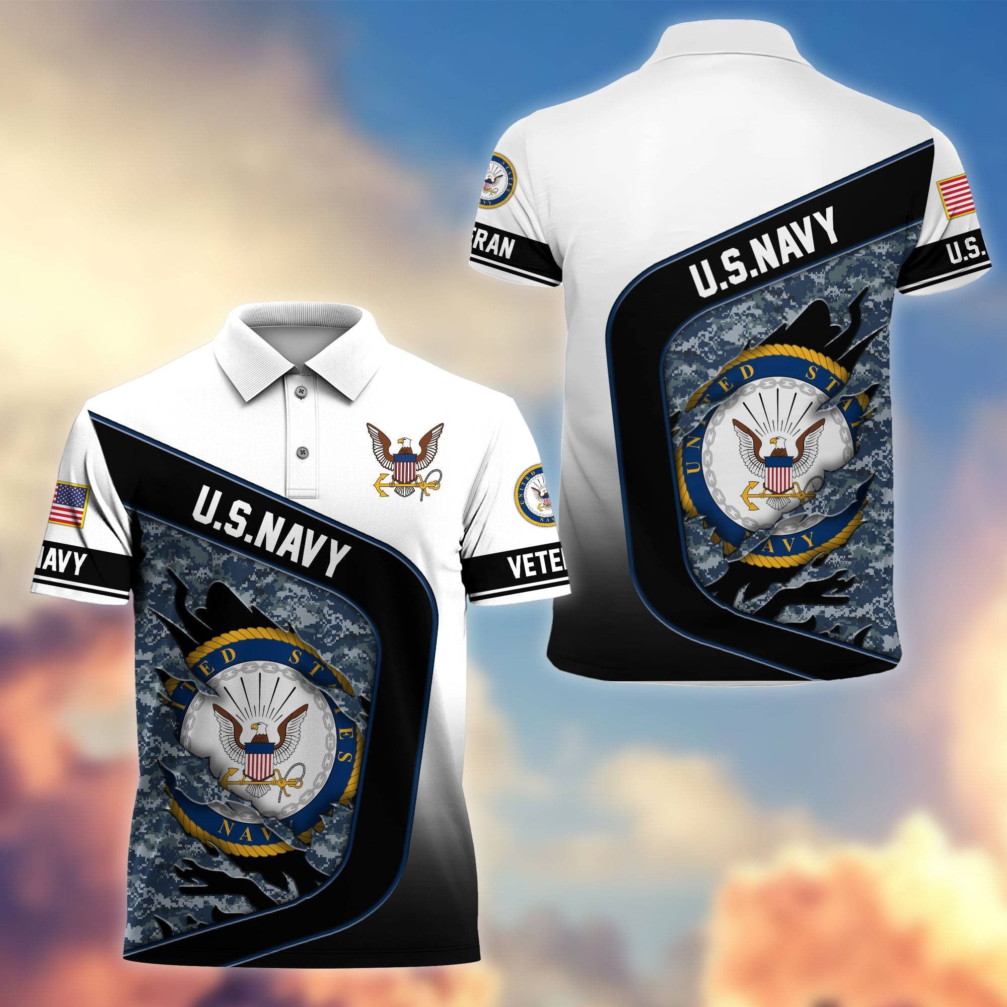 Premium US Veterans Polo Shirt, Gifts For Veterans Day, Gifts For Dad, Gifts For Husband Veteran APHN130811