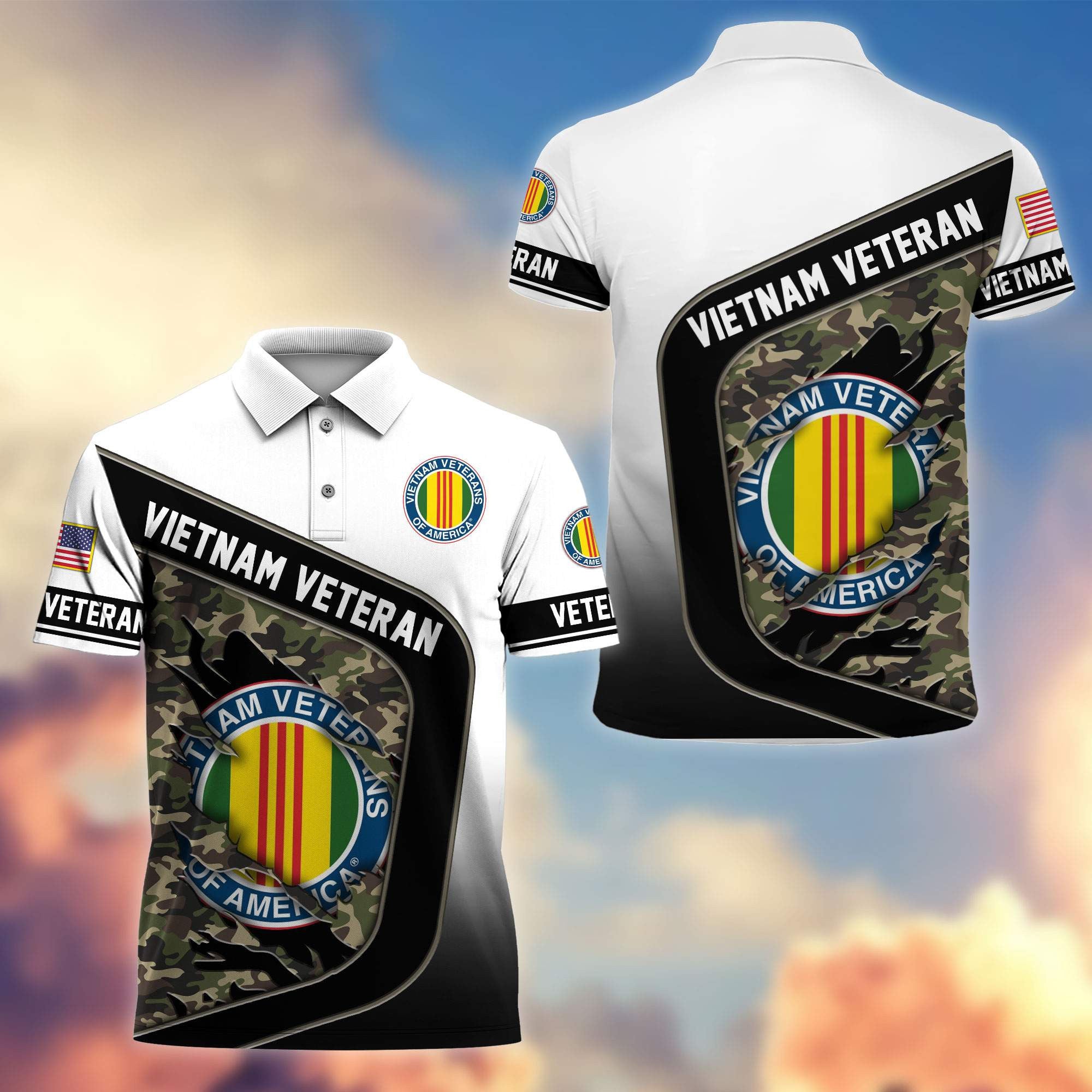 Premium US Veterans Polo Shirt, Gifts For Veterans Day, Gifts For Dad, Gifts For Husband Veteran APHN130811