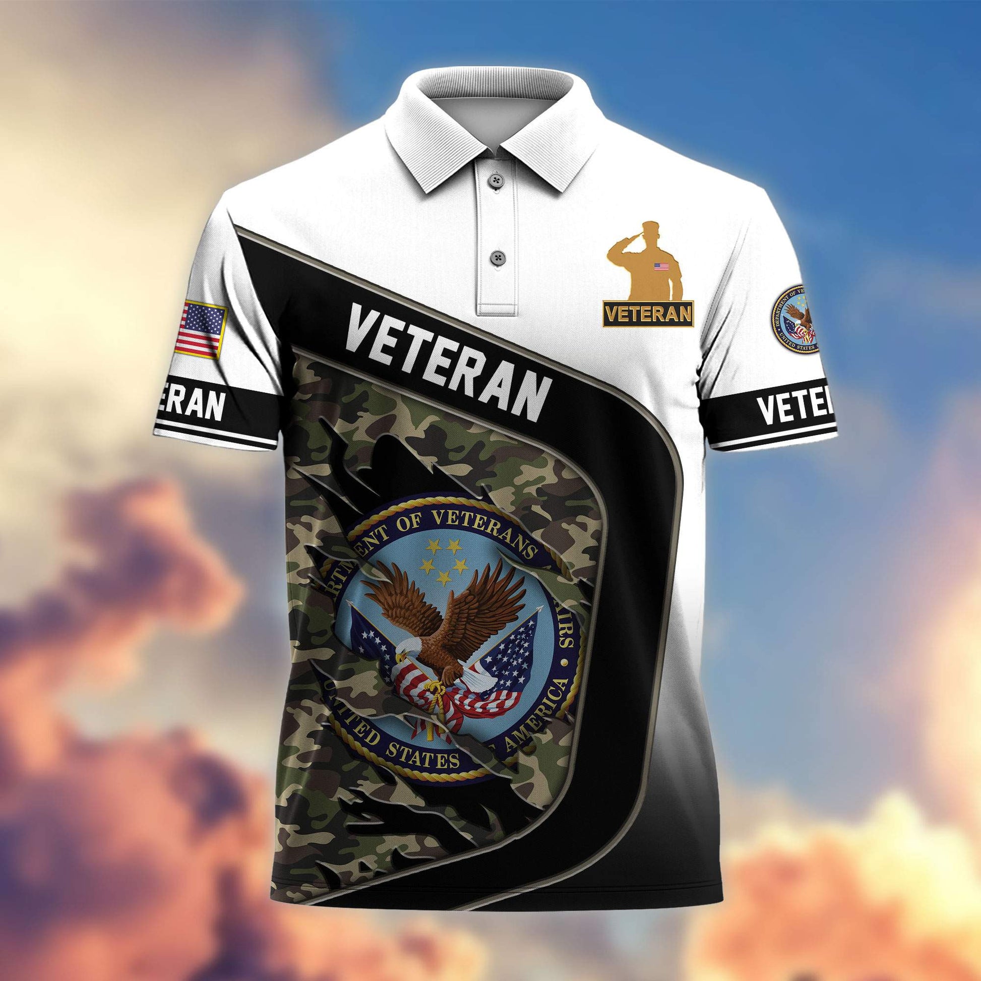 Premium US Veterans Polo Shirt, Gifts For Veterans Day, Gifts For Dad, Gifts For Husband Veteran APHN130811