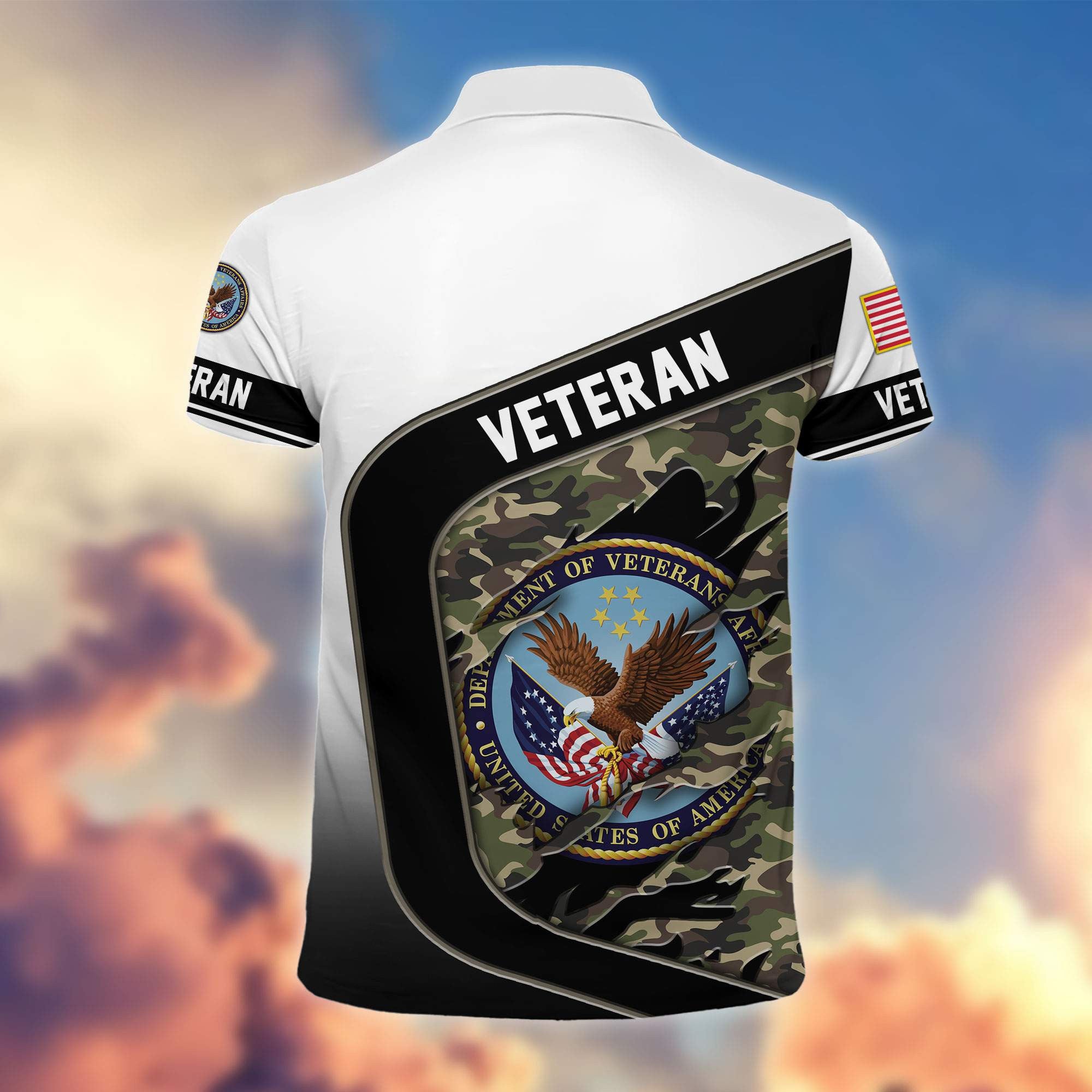 Premium US Veterans Polo Shirt, Gifts For Veterans Day, Gifts For Dad, Gifts For Husband Veteran APHN130811
