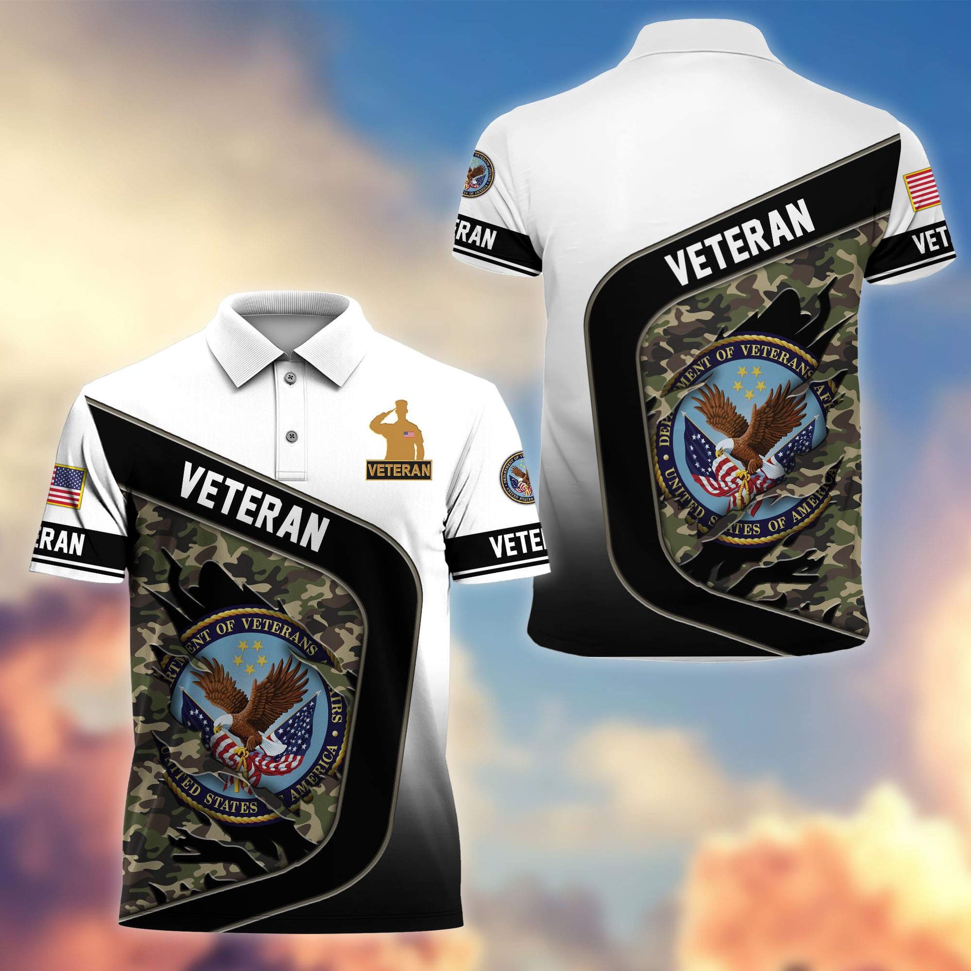 Premium US Veterans Polo Shirt, Gifts For Veterans Day, Gifts For Dad, Gifts For Husband Veteran APHN130811