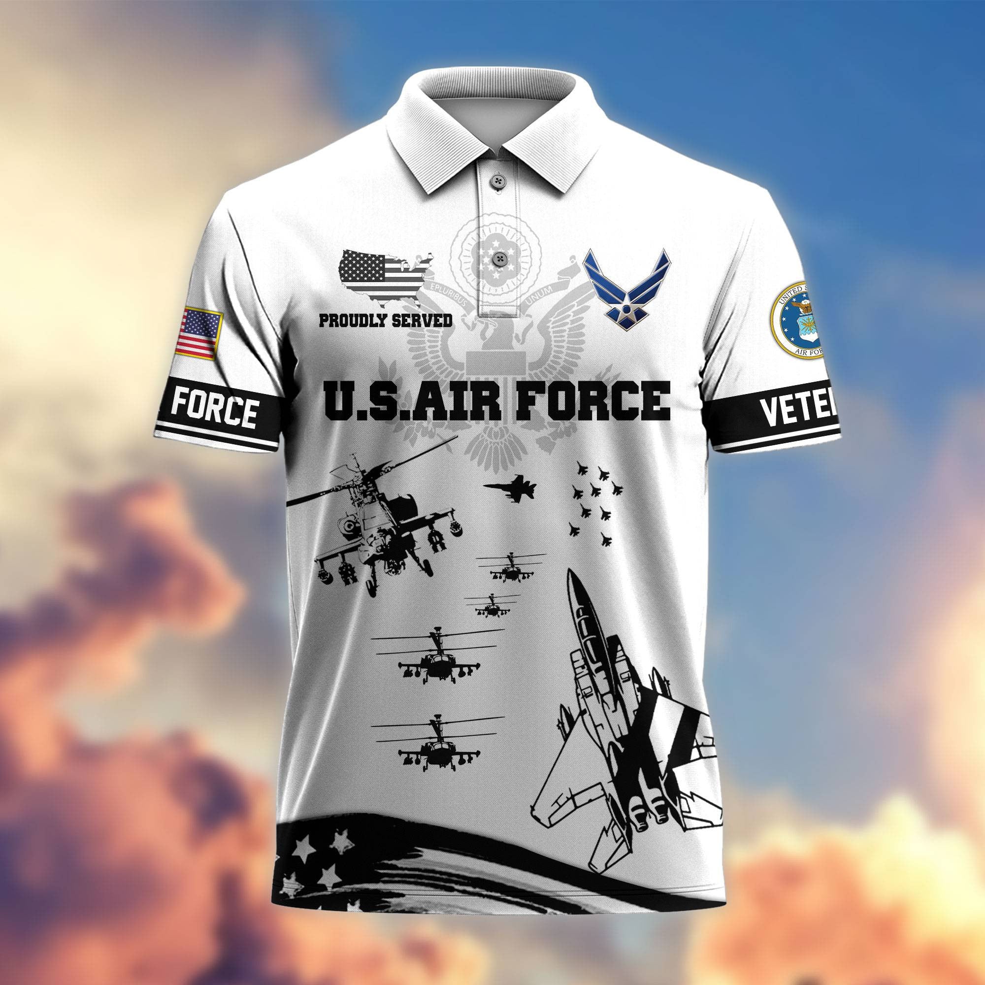 Premium US Veterans Polo Shirt, Gifts For Dad, Gifts For Husband APHN130813