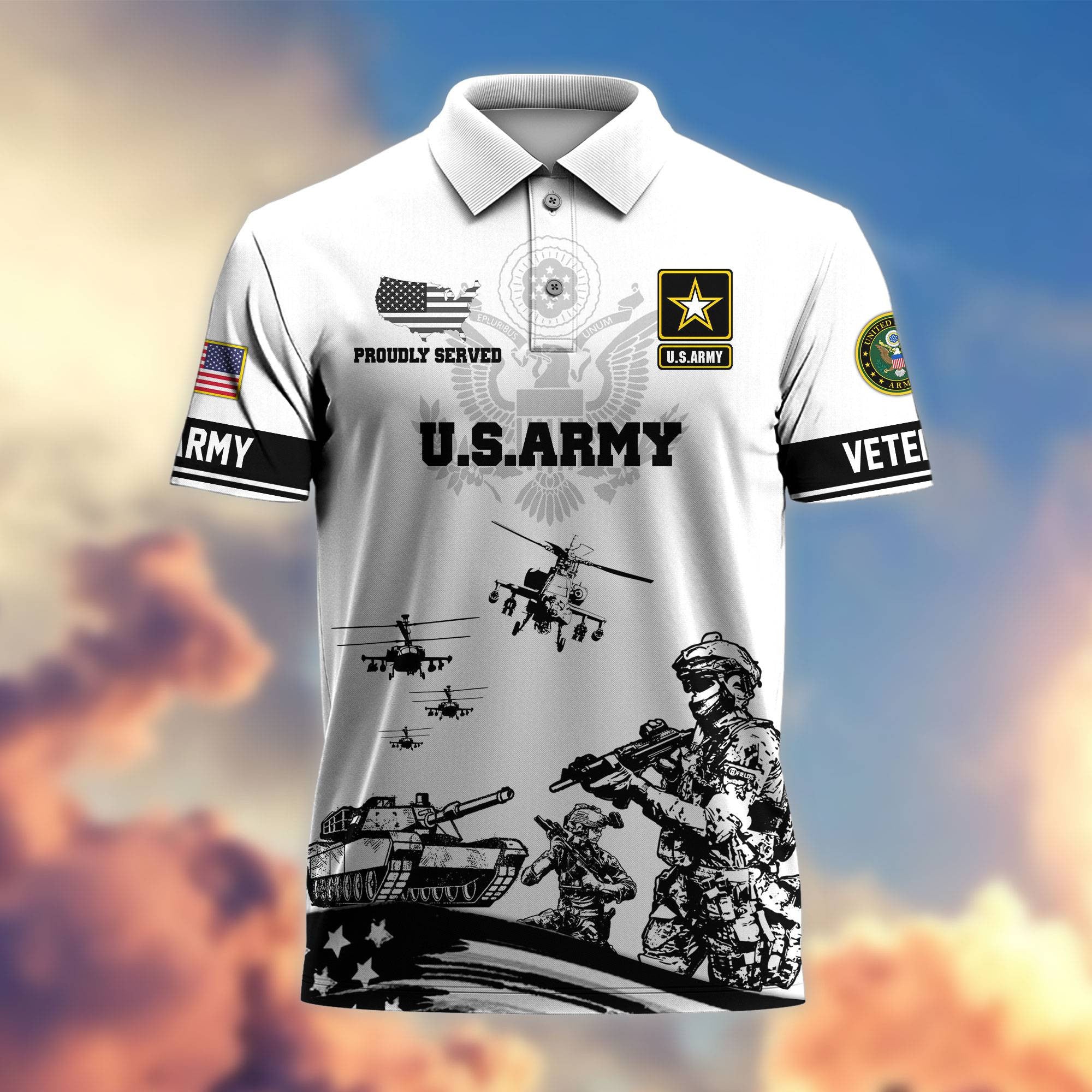Premium US Veterans Polo Shirt, Gifts For Dad, Gifts For Husband APHN130813