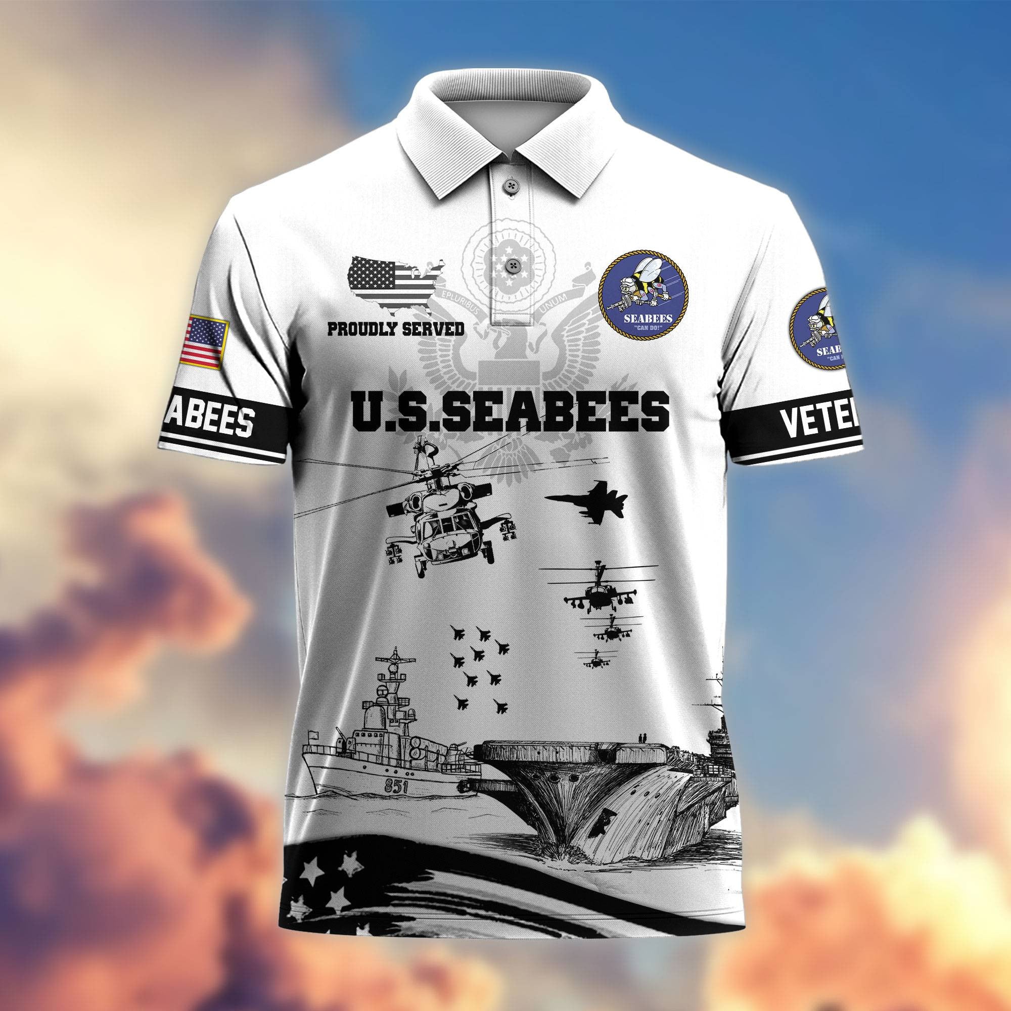 Premium US Veterans Polo Shirt, Gifts For Dad, Gifts For Husband APHN130813