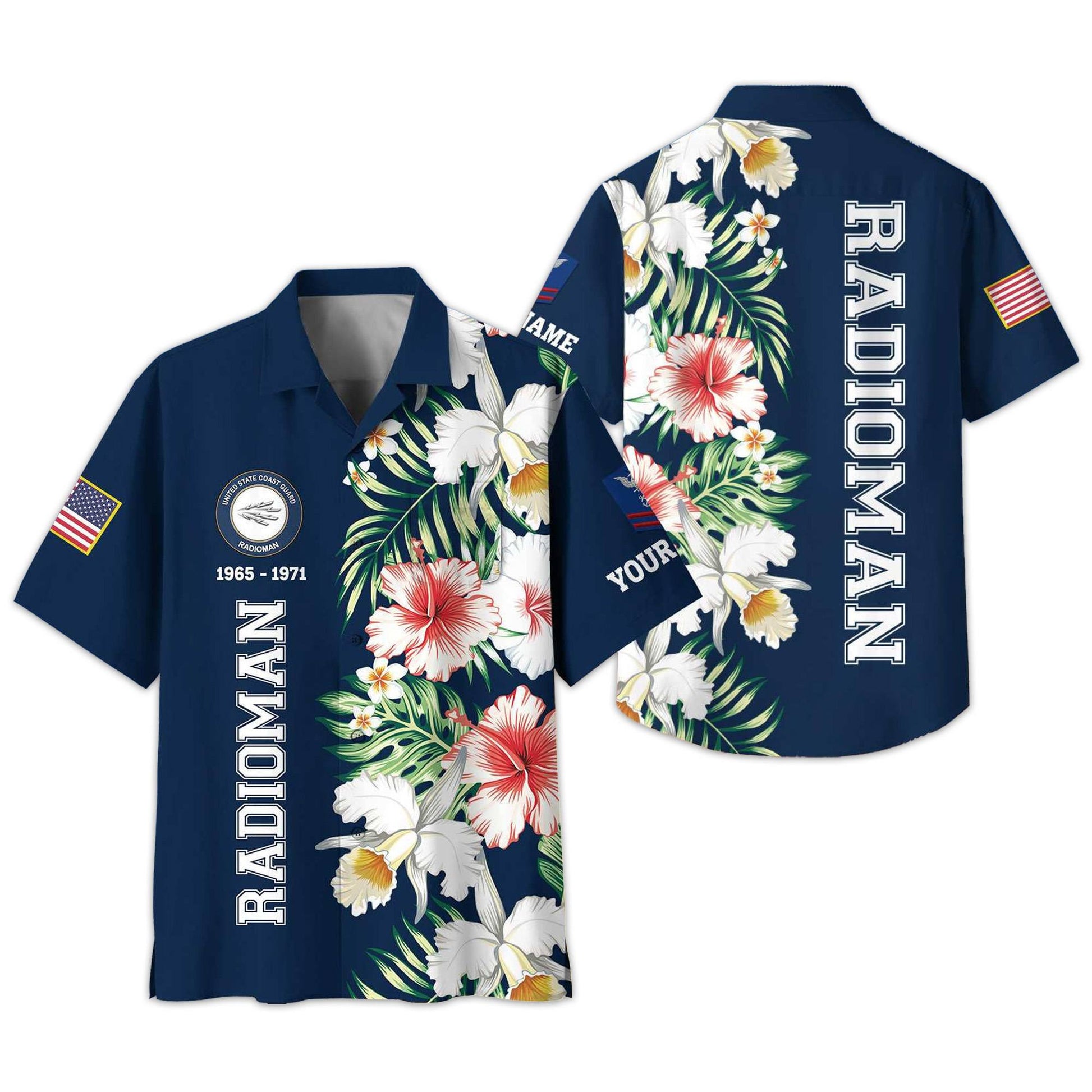 USCG Hawaii Shirt With Pocket, Custom Rank, Name, Unit, Gifts For Coast Guard Veteran VPVC401305