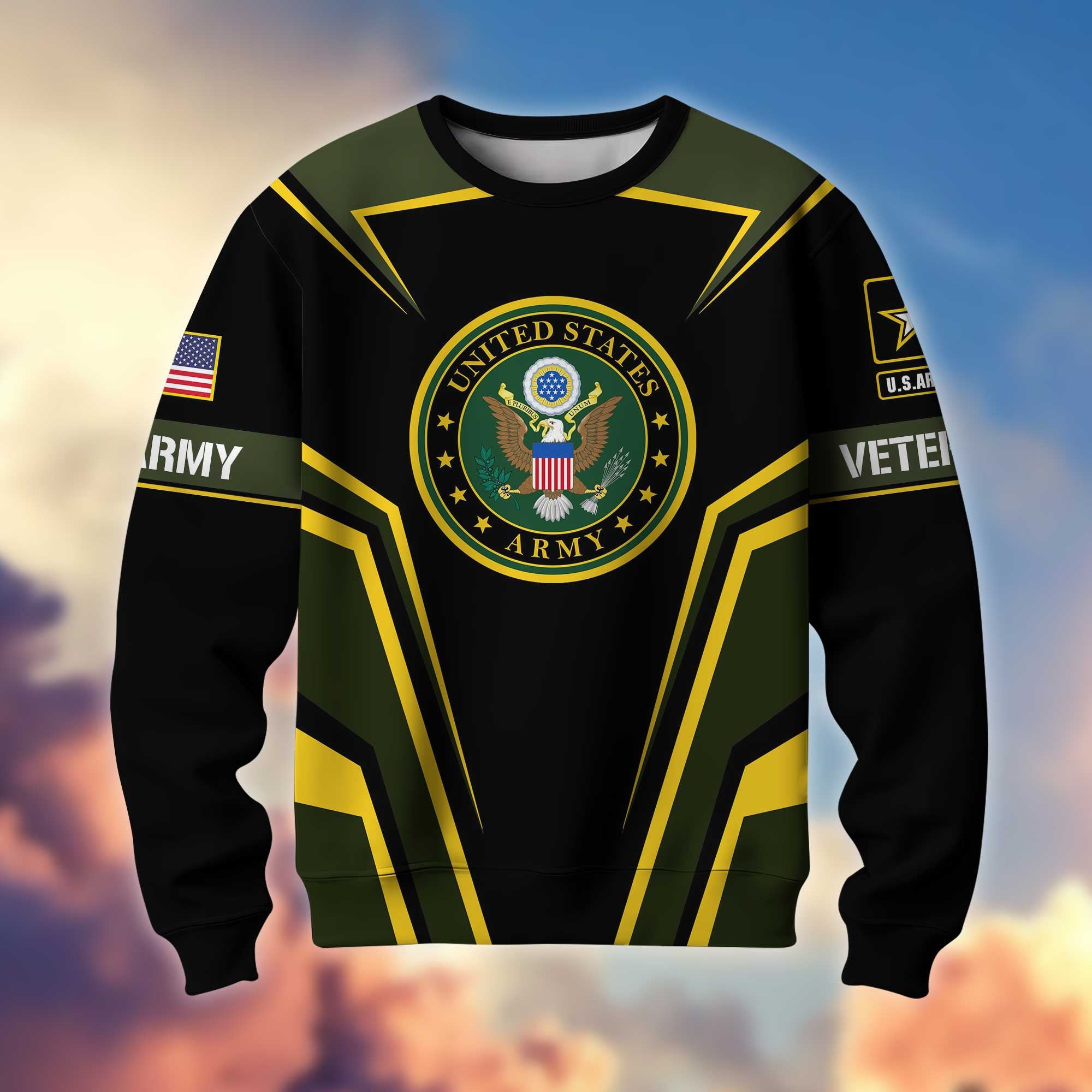 Premium American Pride US Veterans Sweatshirt, Gifts For Veterans Day, Gifts For Dad, Gifts For Husband APHN200811